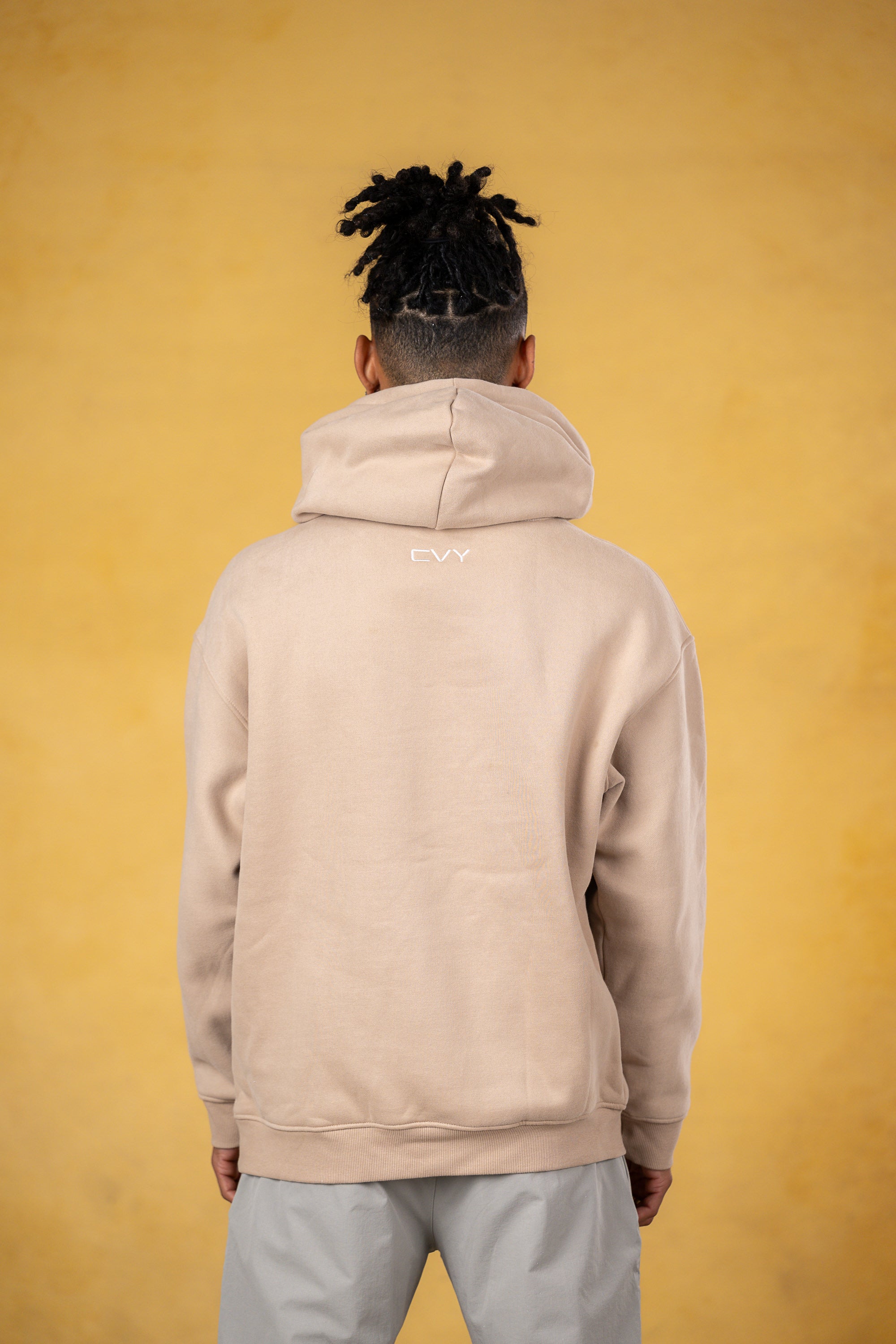 CRKSOLY. Sudadera con capucha color canela