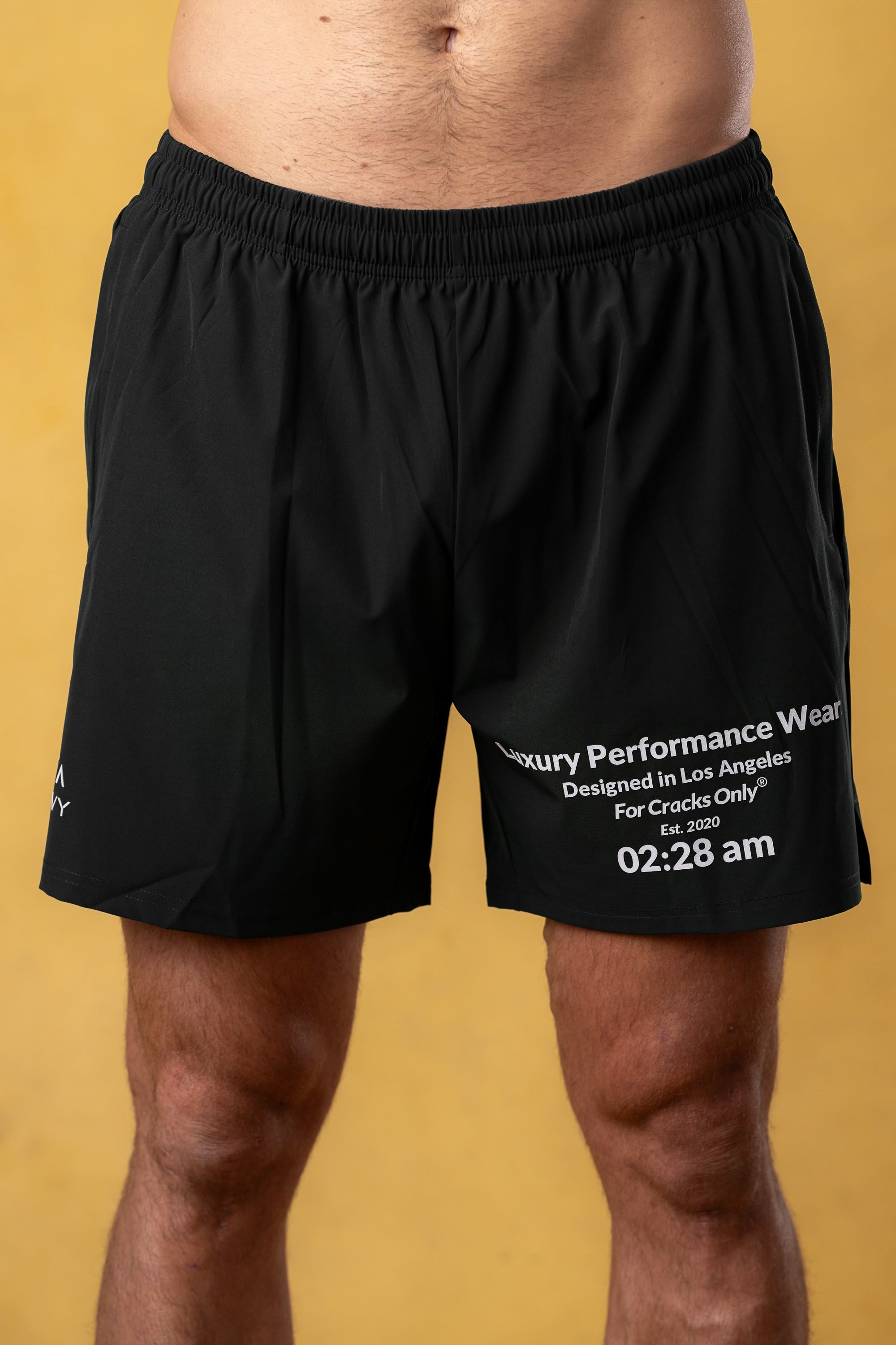 CRKSOLY. Pantalones cortos de entrenamiento negros 