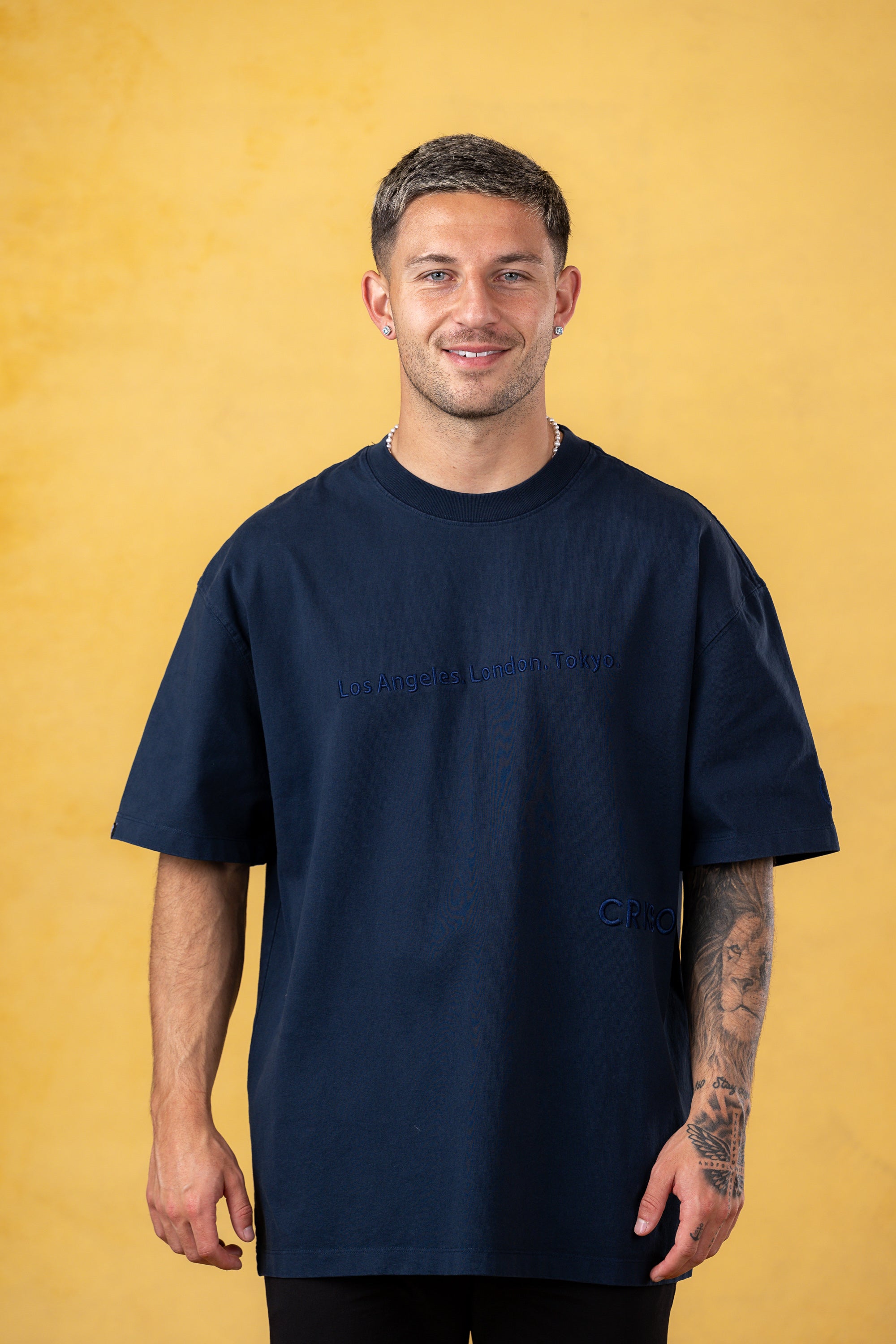 CRKSOLY. Camiseta de algodón LA-Londres-Tokio