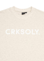 CRKSOLY. Oat Gray Cotton T-Shirt