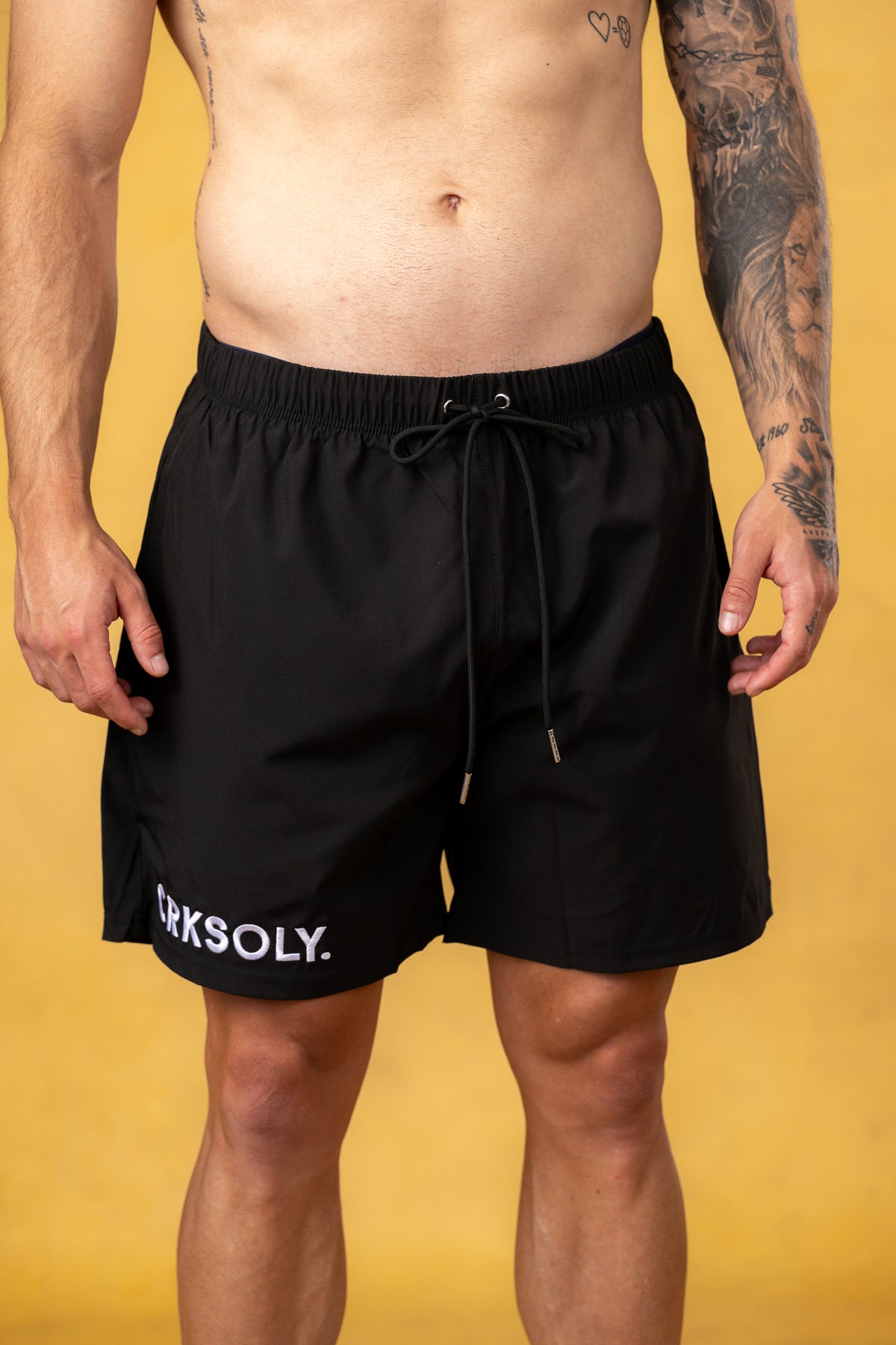 CRKSOLY. Water Reactive Training Black Shorts, product photo 3