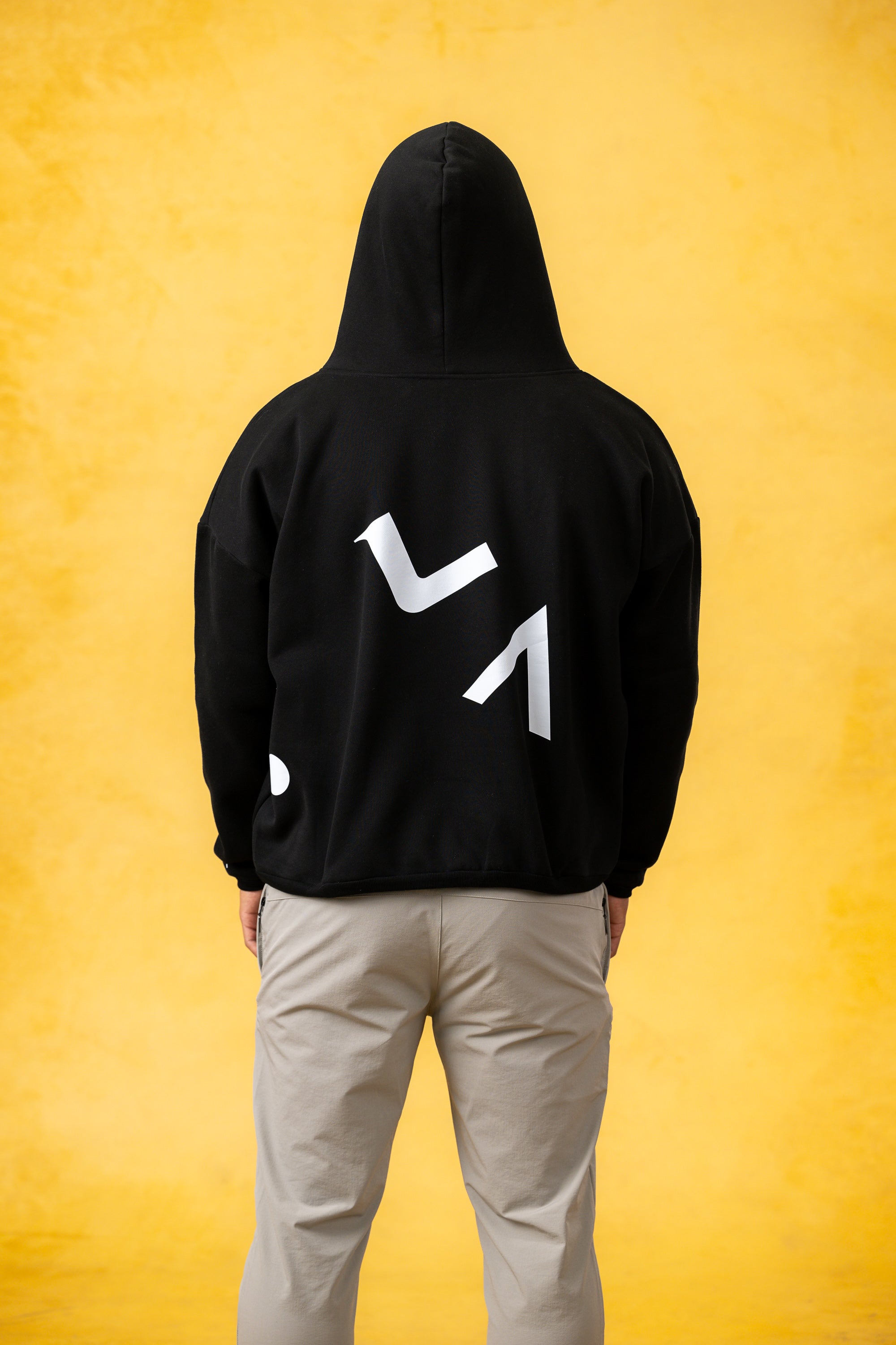 Sudadera con capucha negra borrosa para hombre de CVYLA