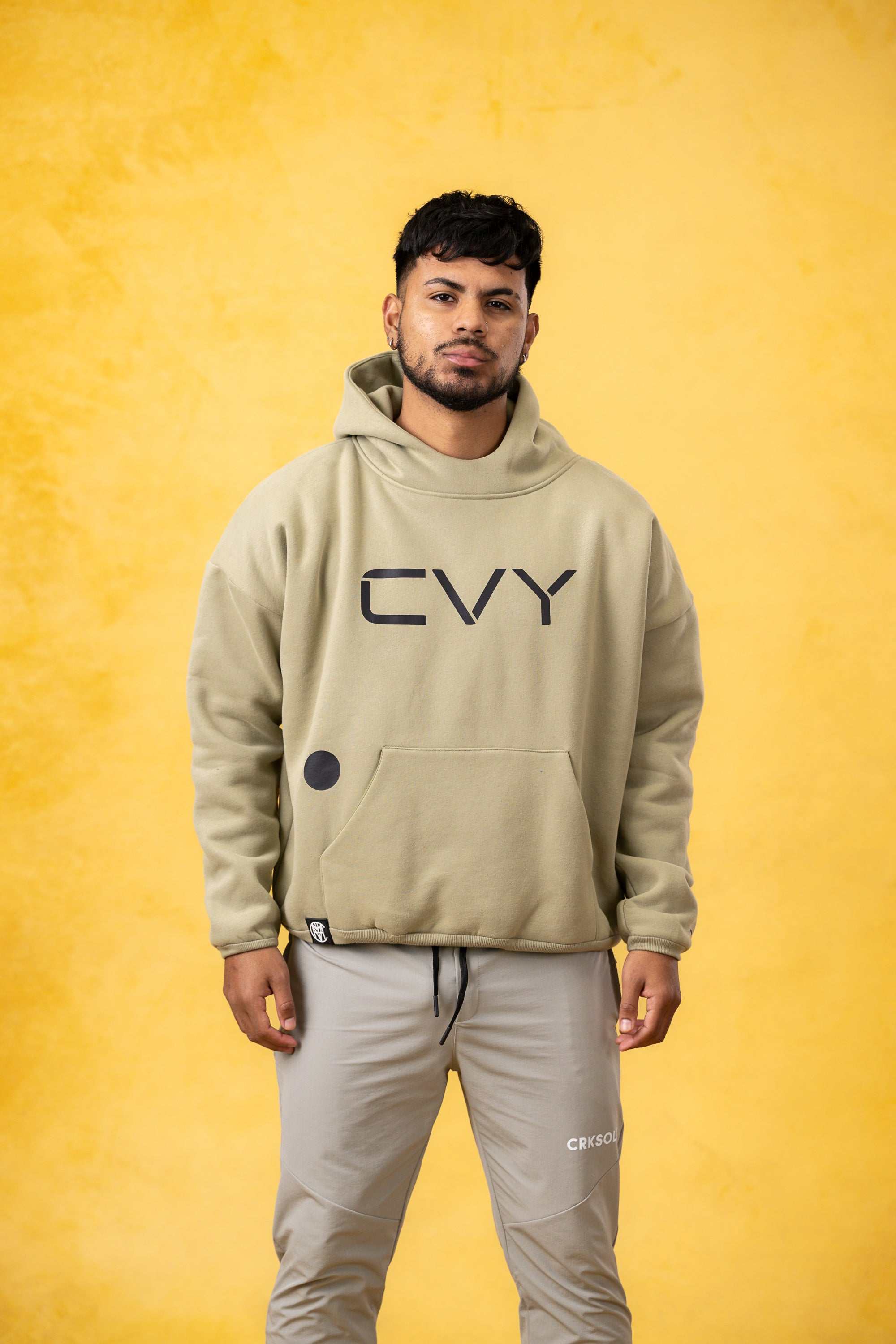 Sudadera con capucha negra borrosa para hombre de CVYLA