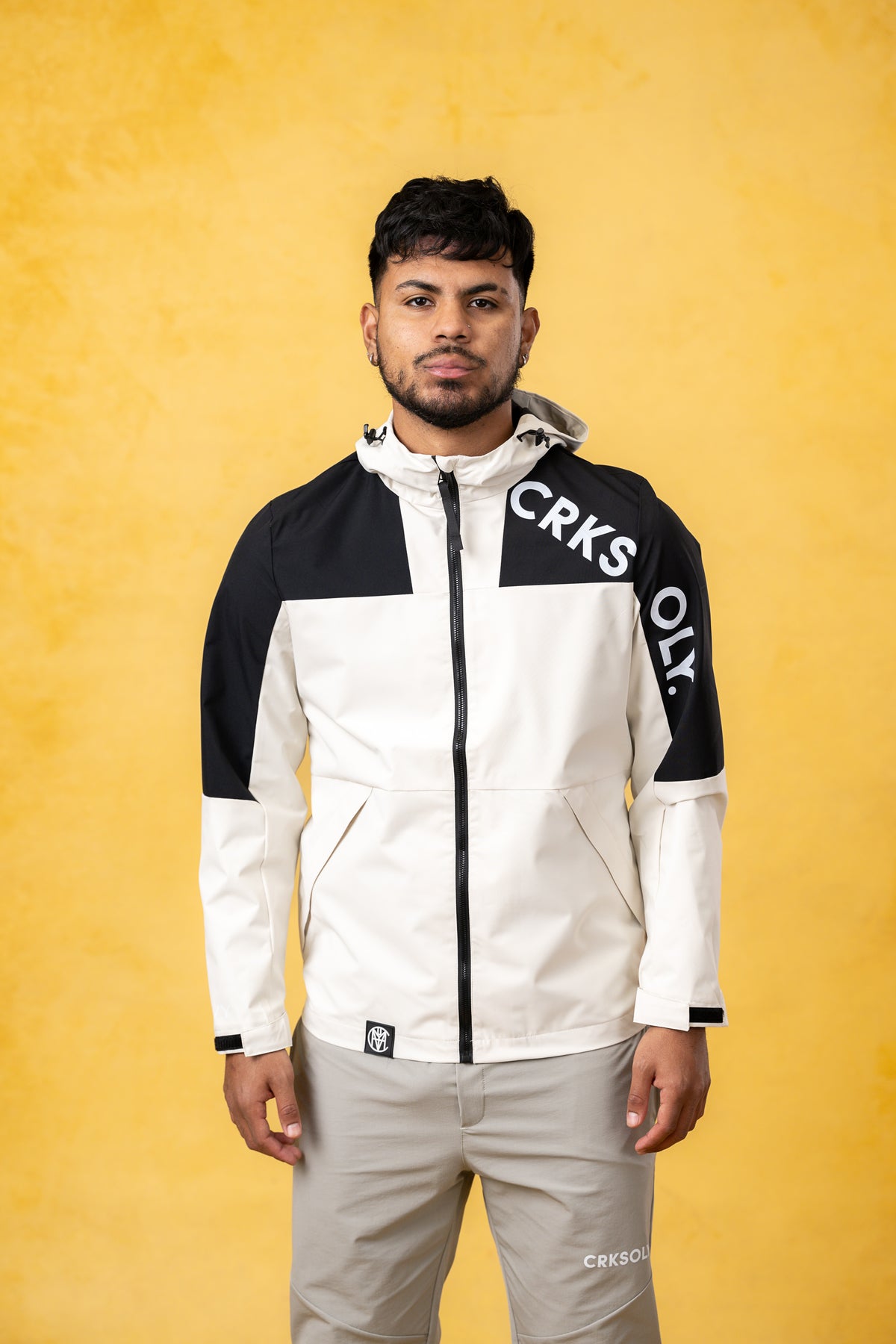 CRKSOLY. Men Tan Windbreaker Jacket, product photo 9