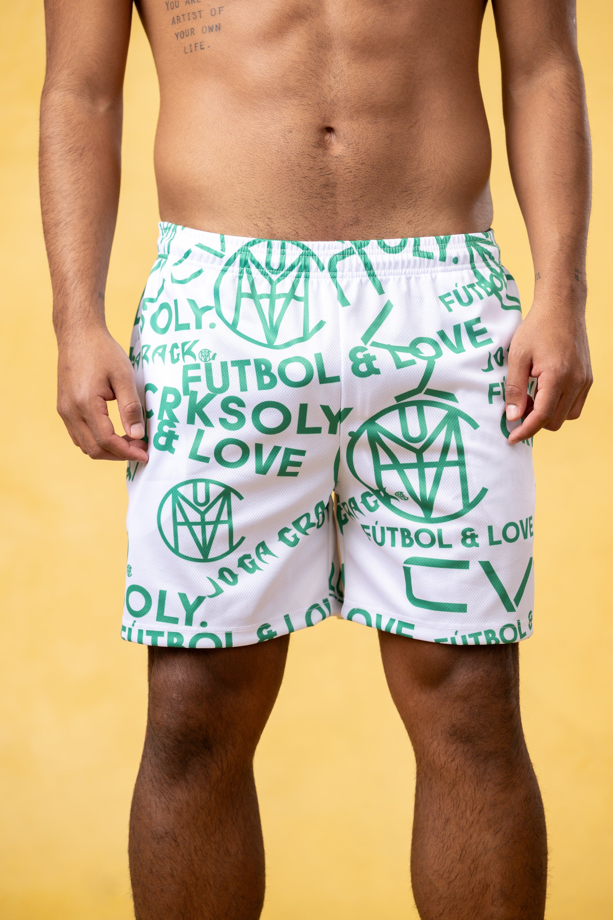 CRKSOLY. Men 5’ Monogram Shorts