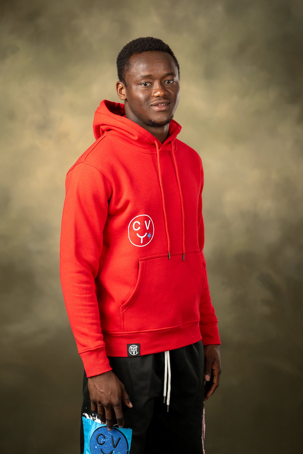 CVYLA Men Happy Hoodie, product photo 9