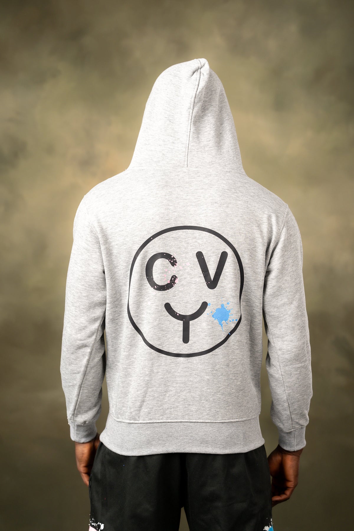 CVYLA Men Happy Hoodie, product photo 6