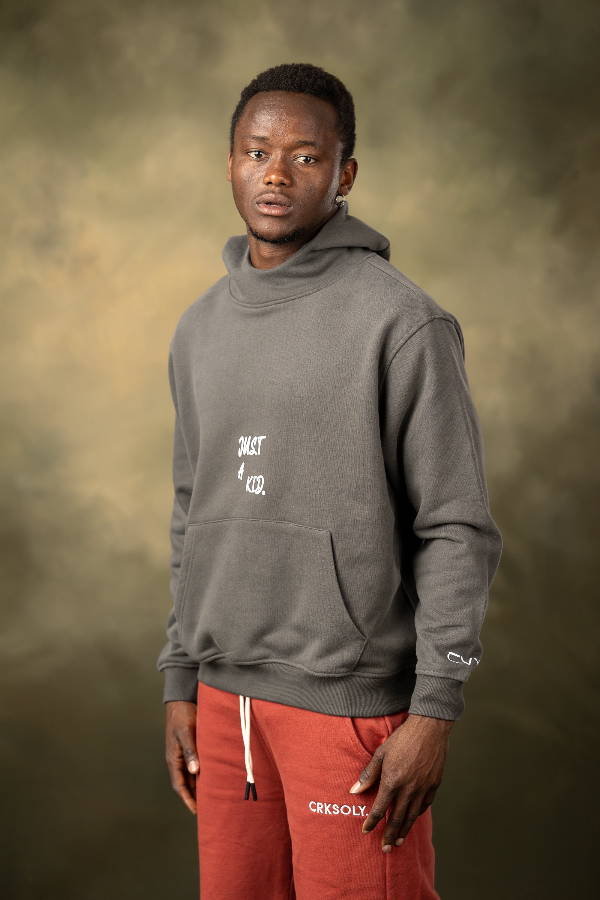 Sudadera con capucha negra borrosa para hombre de CVYLA
