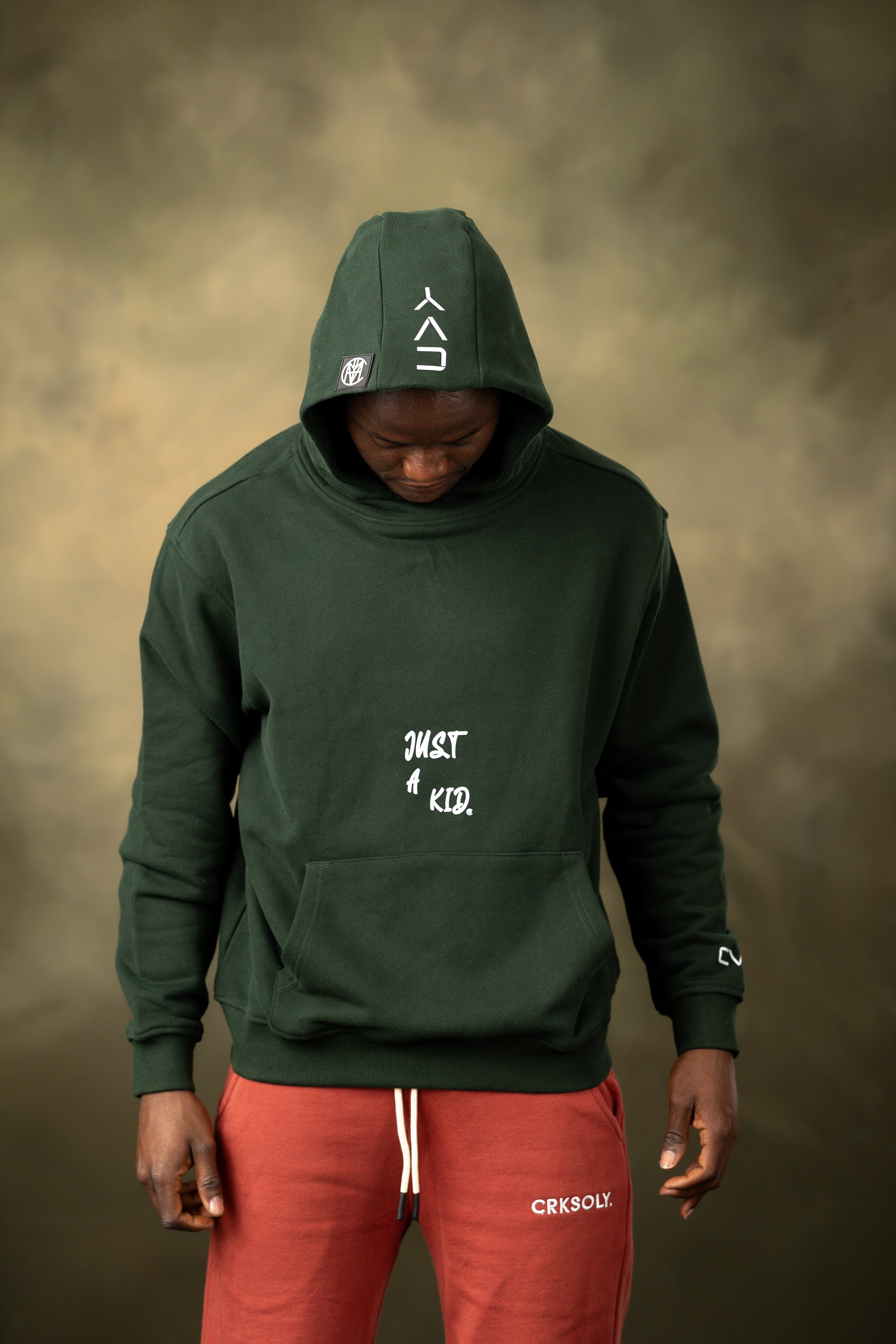Sudadera con capucha negra borrosa para hombre de CVYLA