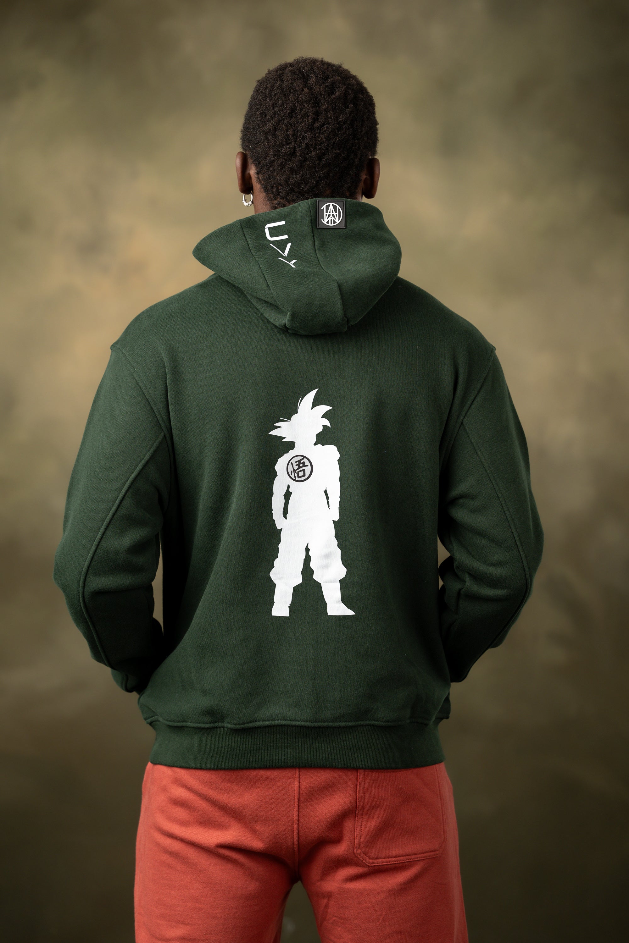 Sudadera con capucha negra borrosa para hombre de CVYLA