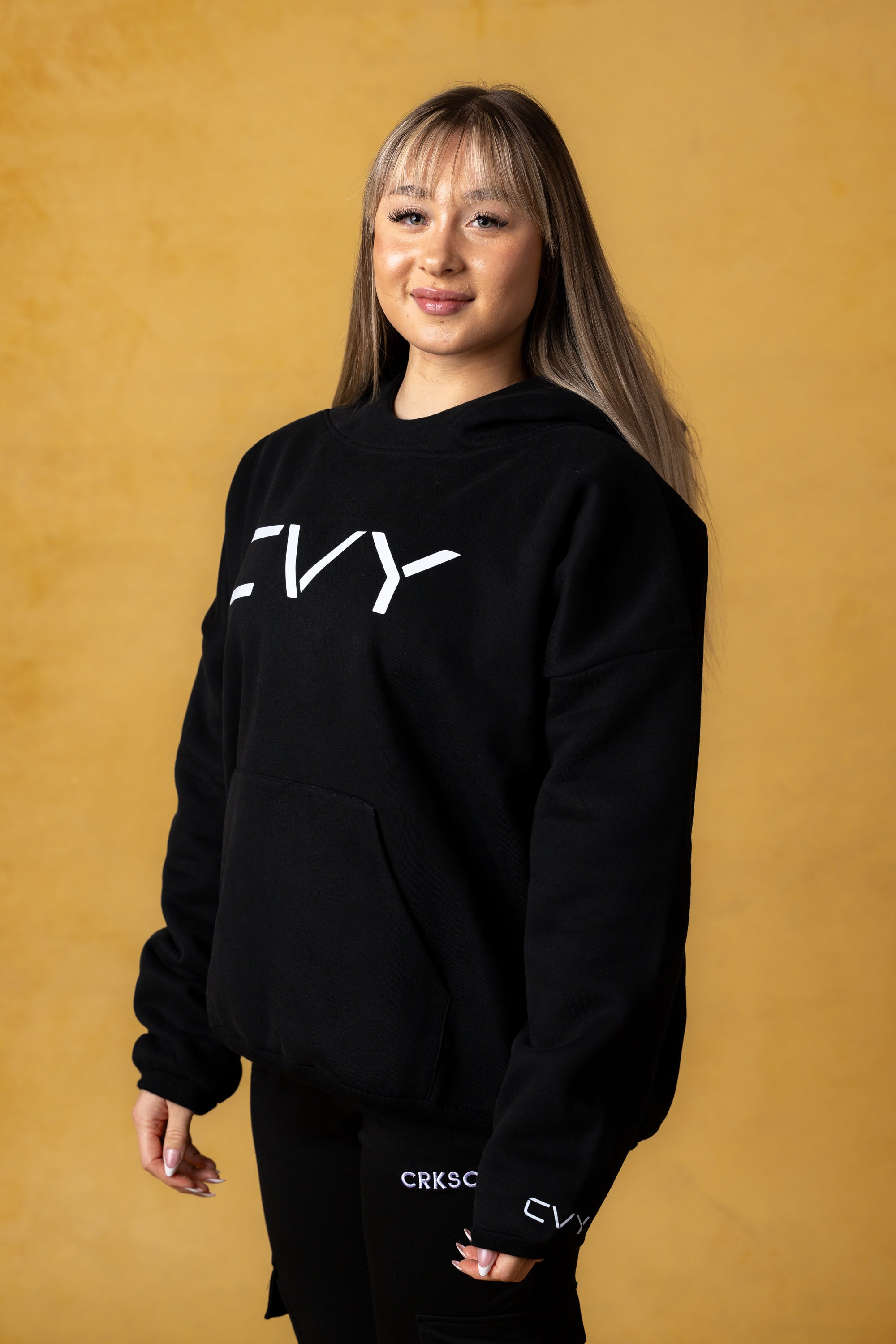 CVYLA Women Crop Oversize Hoodie