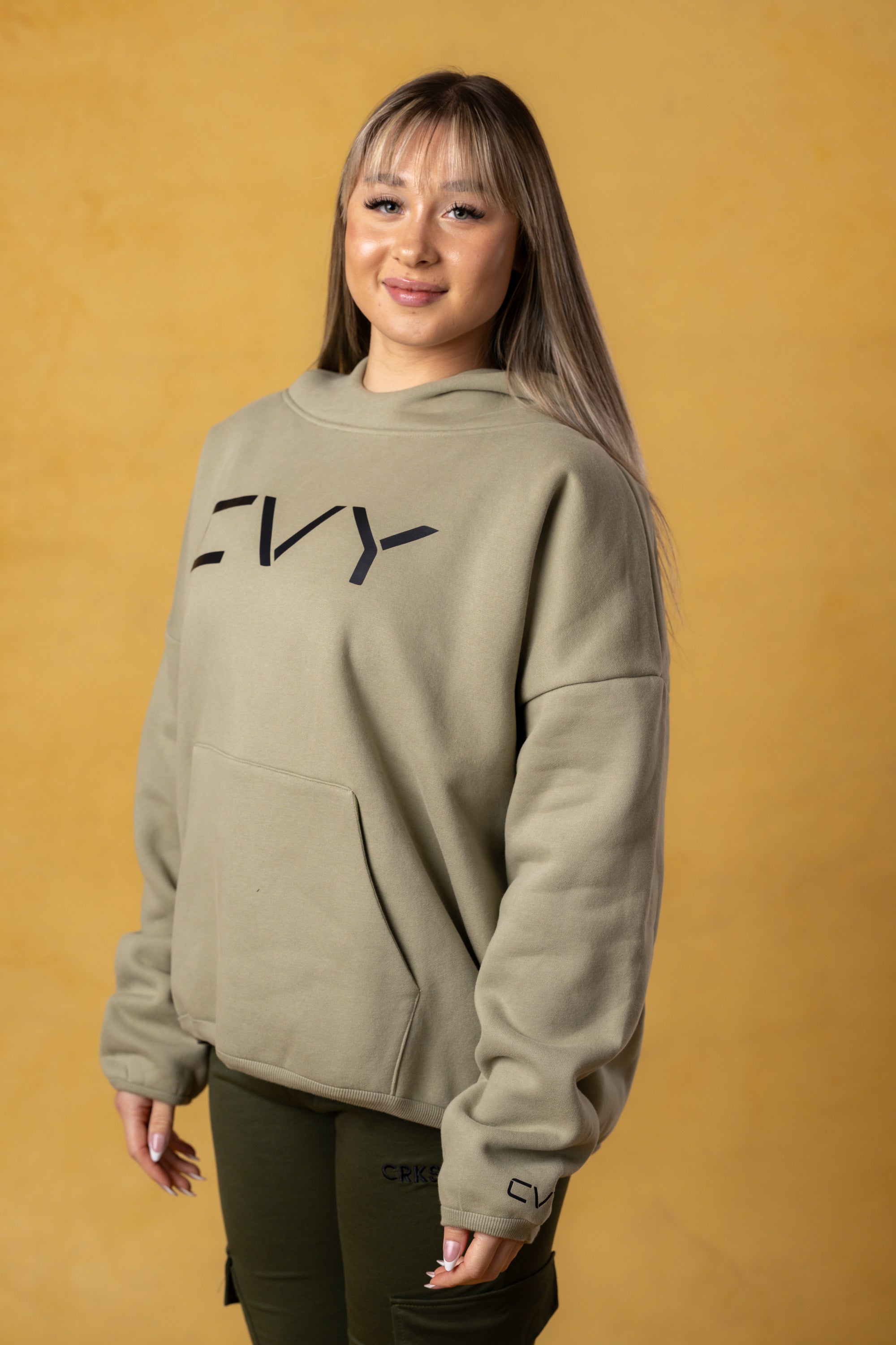 CVYLA Women Crop Oversize Hoodie