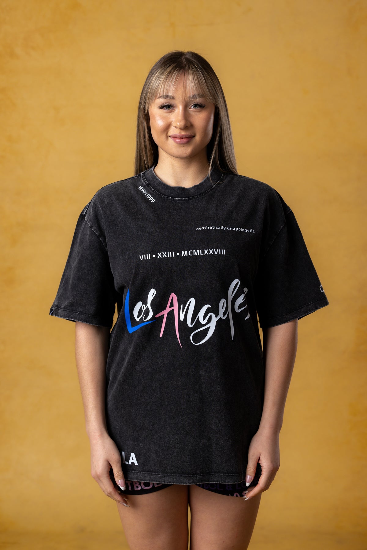 CVYLA Women Aesthetically Unapologetic Oversize Cotton Tee, product photo 1