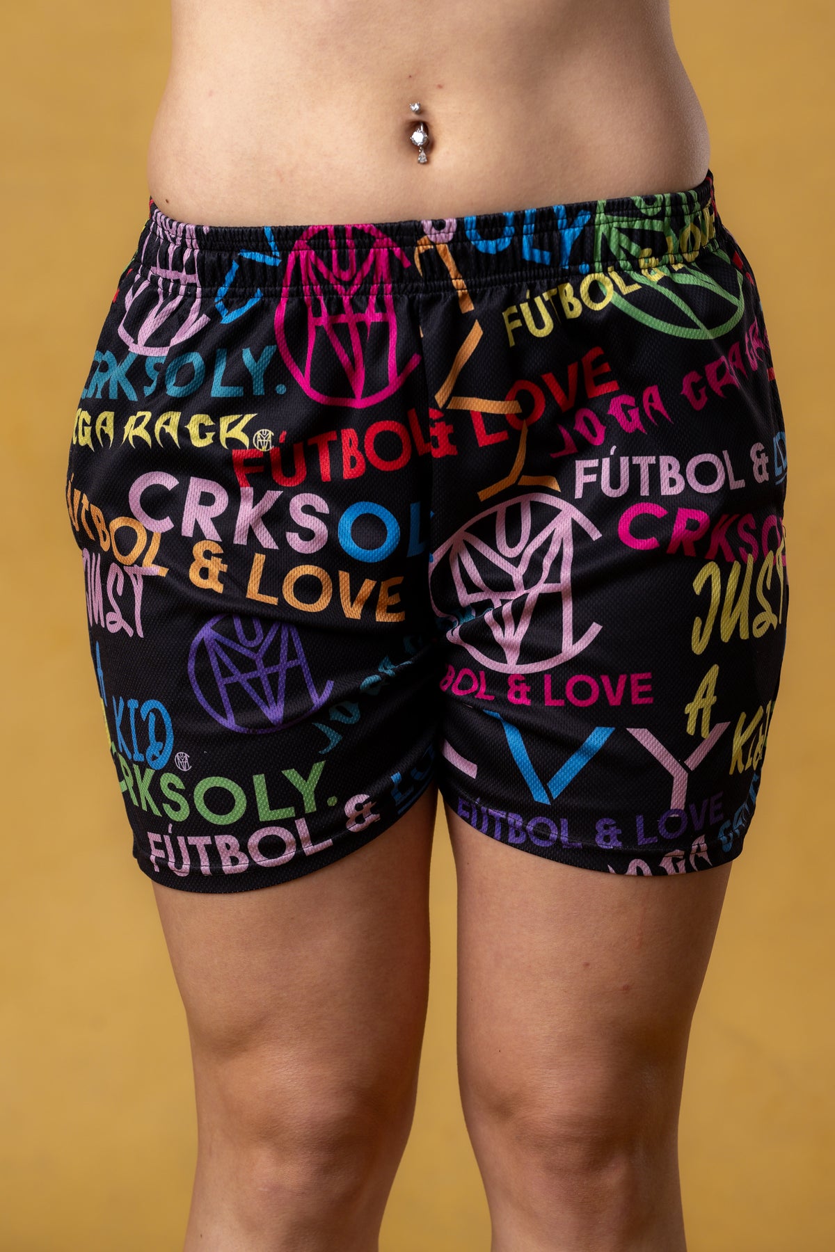 CRKSOLY. Women 5’ Monogram Shorts, product photo 1