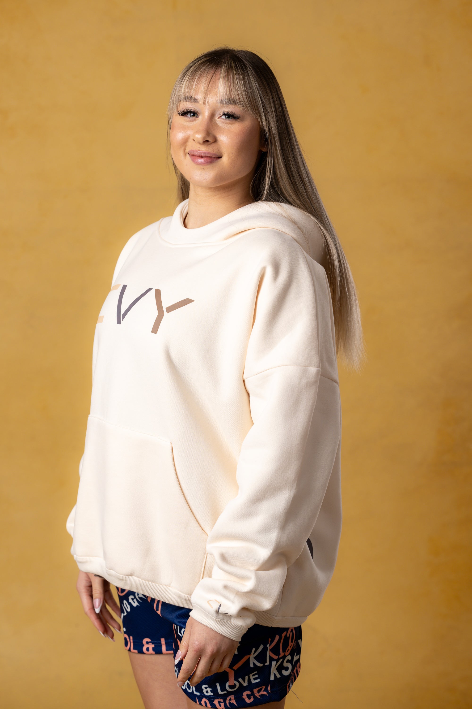 CVYLA Women Crop Oversize Hoodie