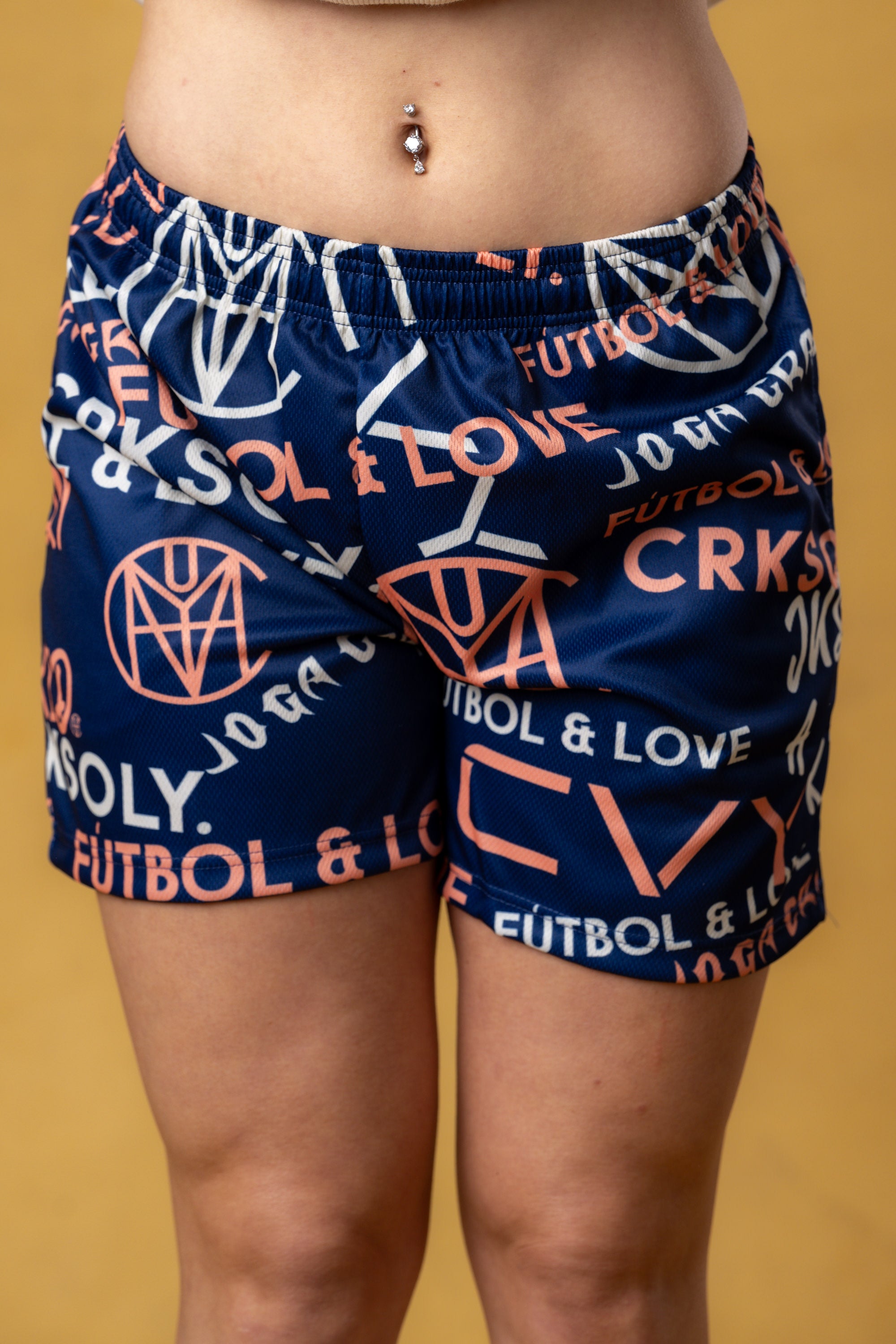 CRKSOLY. Women 5’ Monogram Shorts