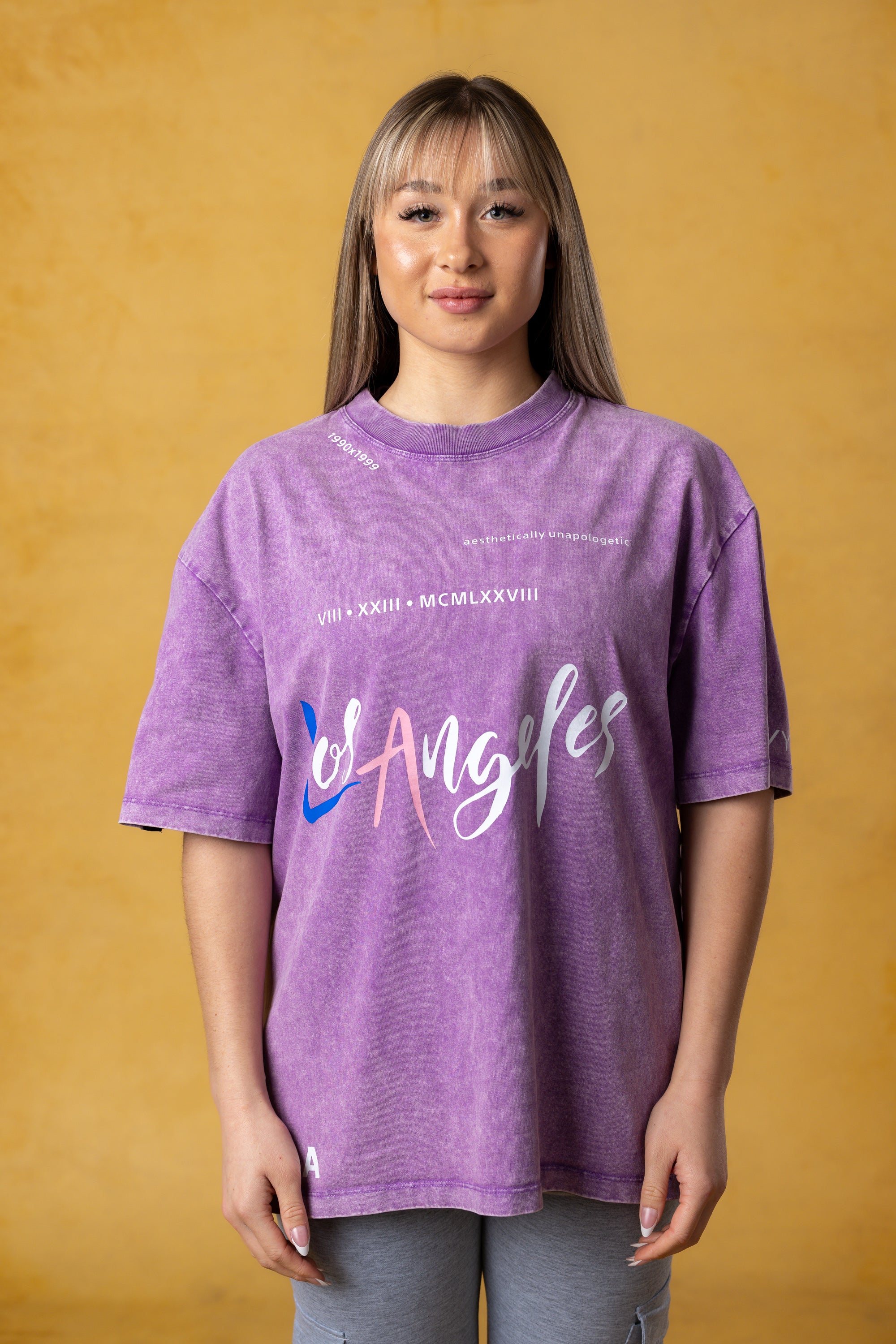 CVYLA Women Aesthetically Unapologetic Oversize Cotton Tee