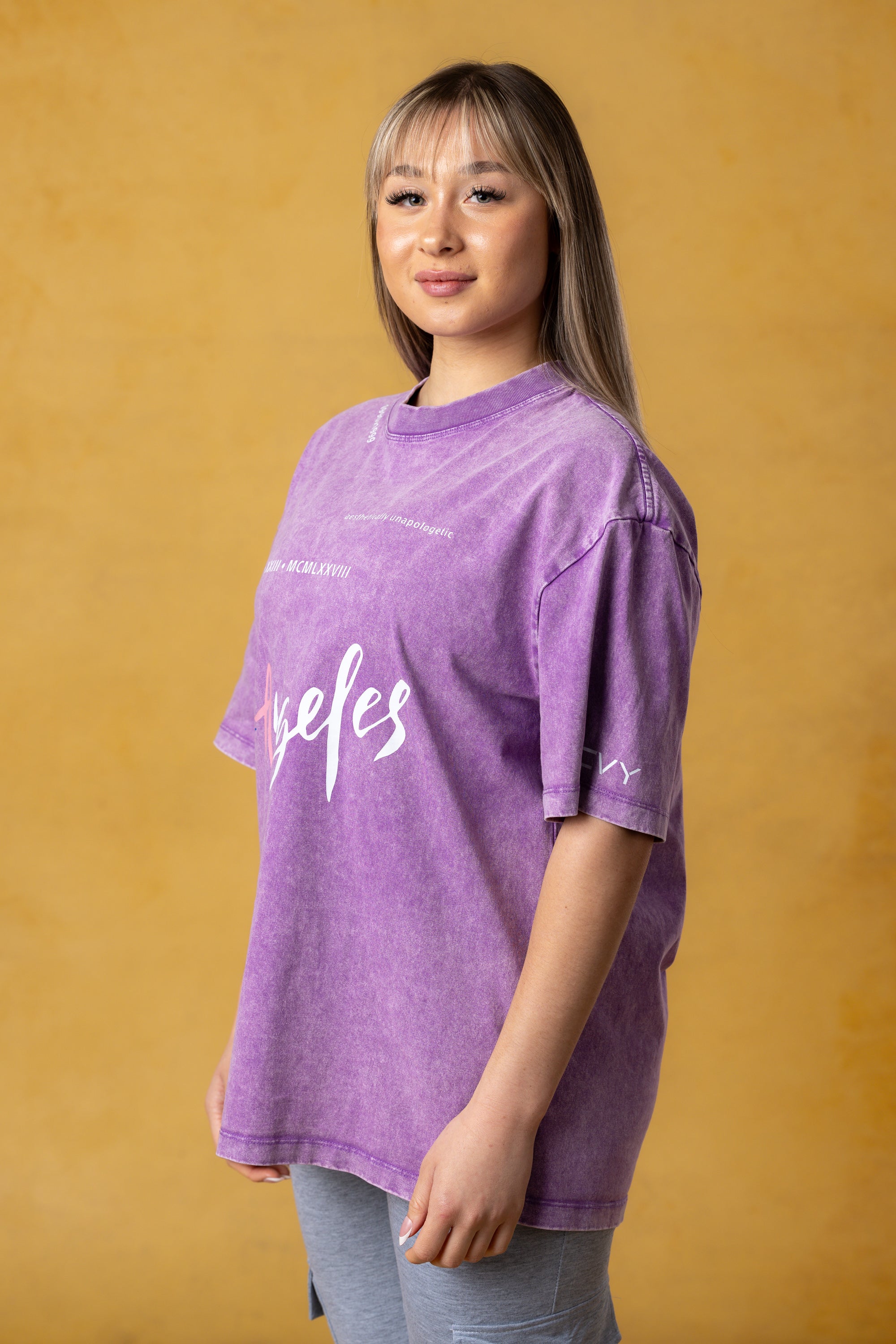 CVYLA Women Aesthetically Unapologetic Oversize Cotton Tee
