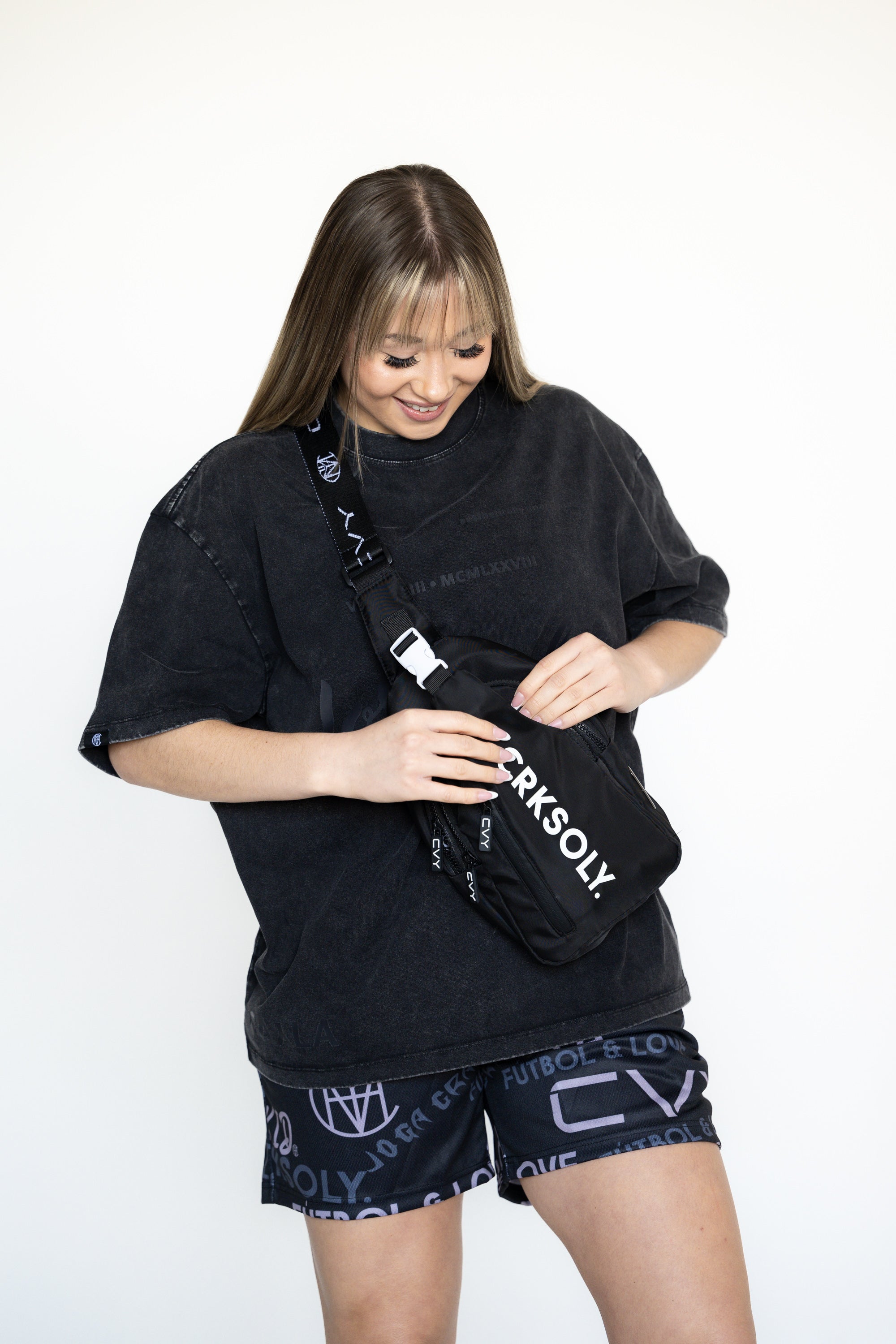 CRKSOLY. Sand Crossbody Backpack