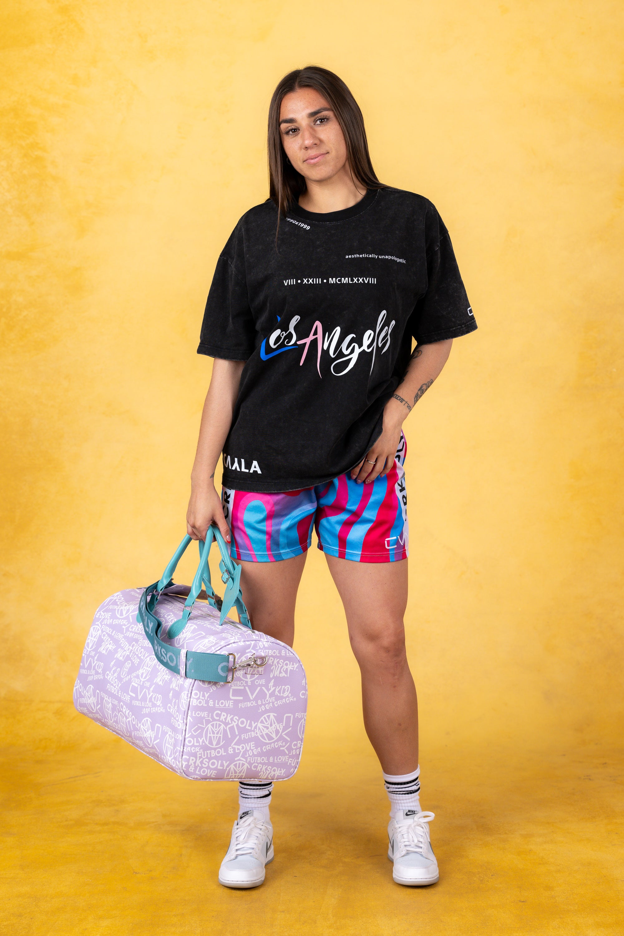CRKSOLY. Bolso de mano de piel color lavanda latina