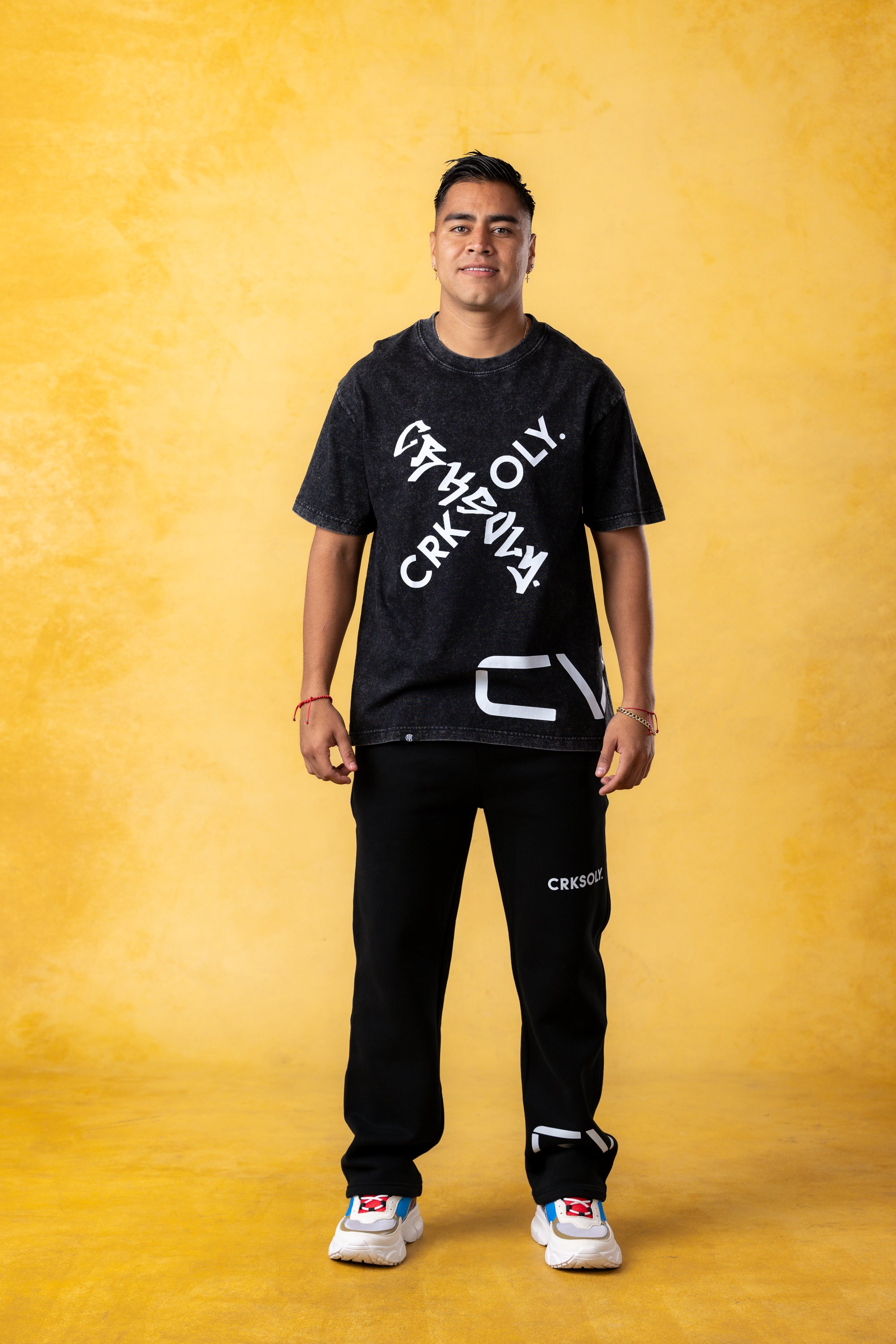 CRKSOLY. Men Faded Wash X-OLY. Tee