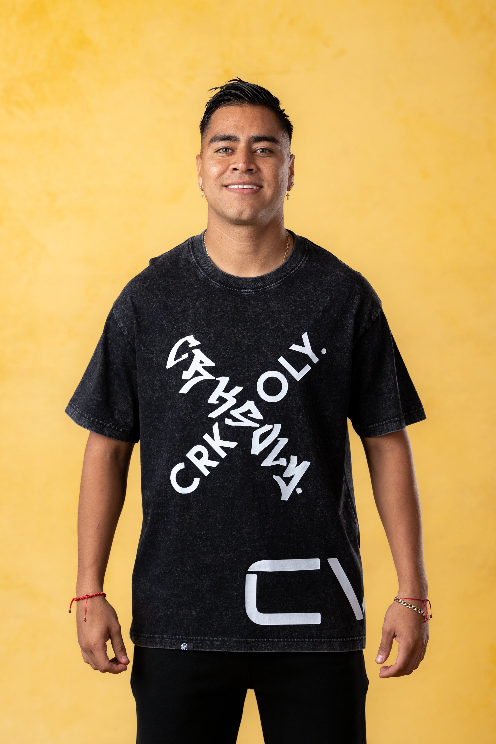 CRKSOLY. Men Faded Wash X-OLY. Tee