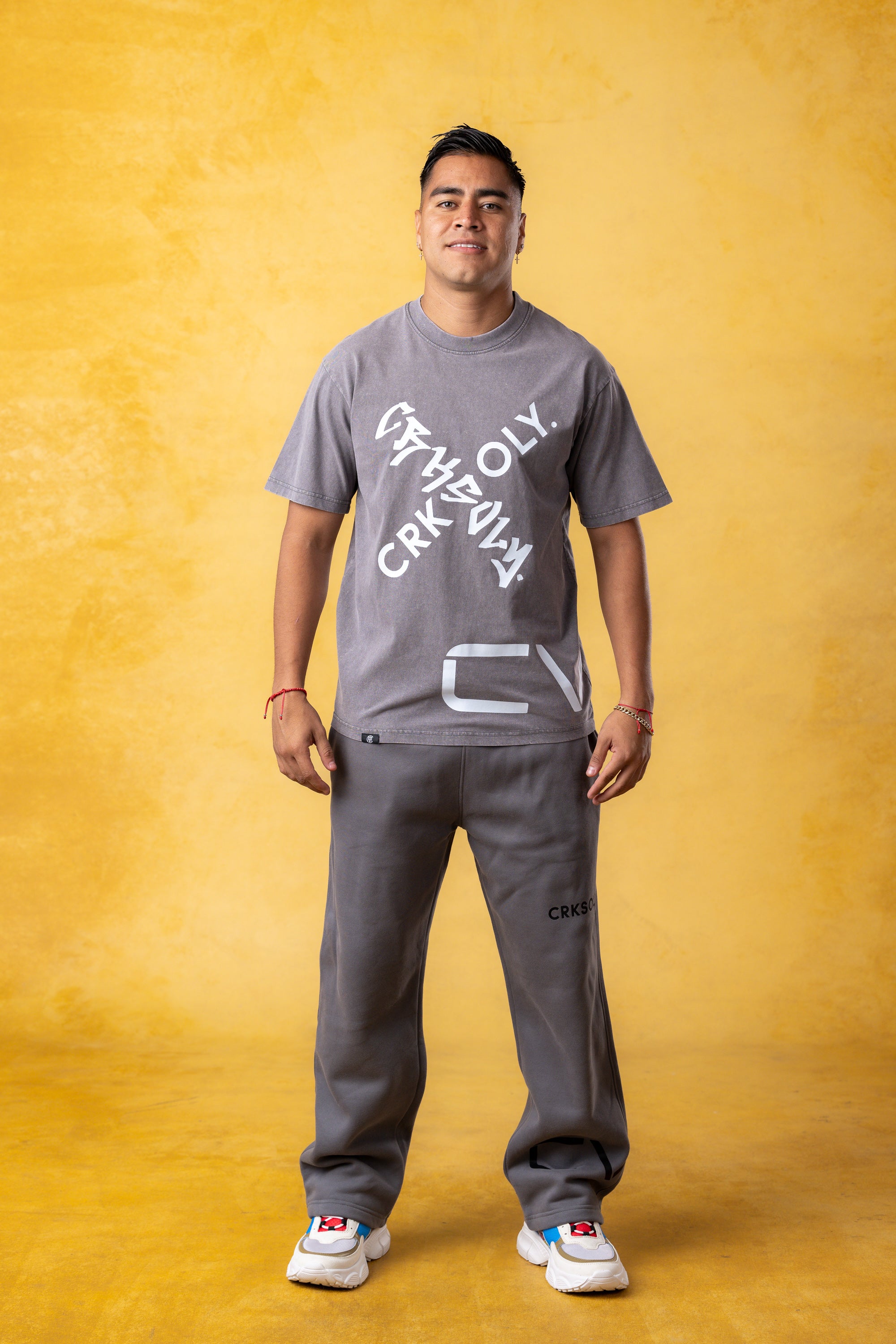 CRKSOLY. Men Faded Wash X-OLY. Tee