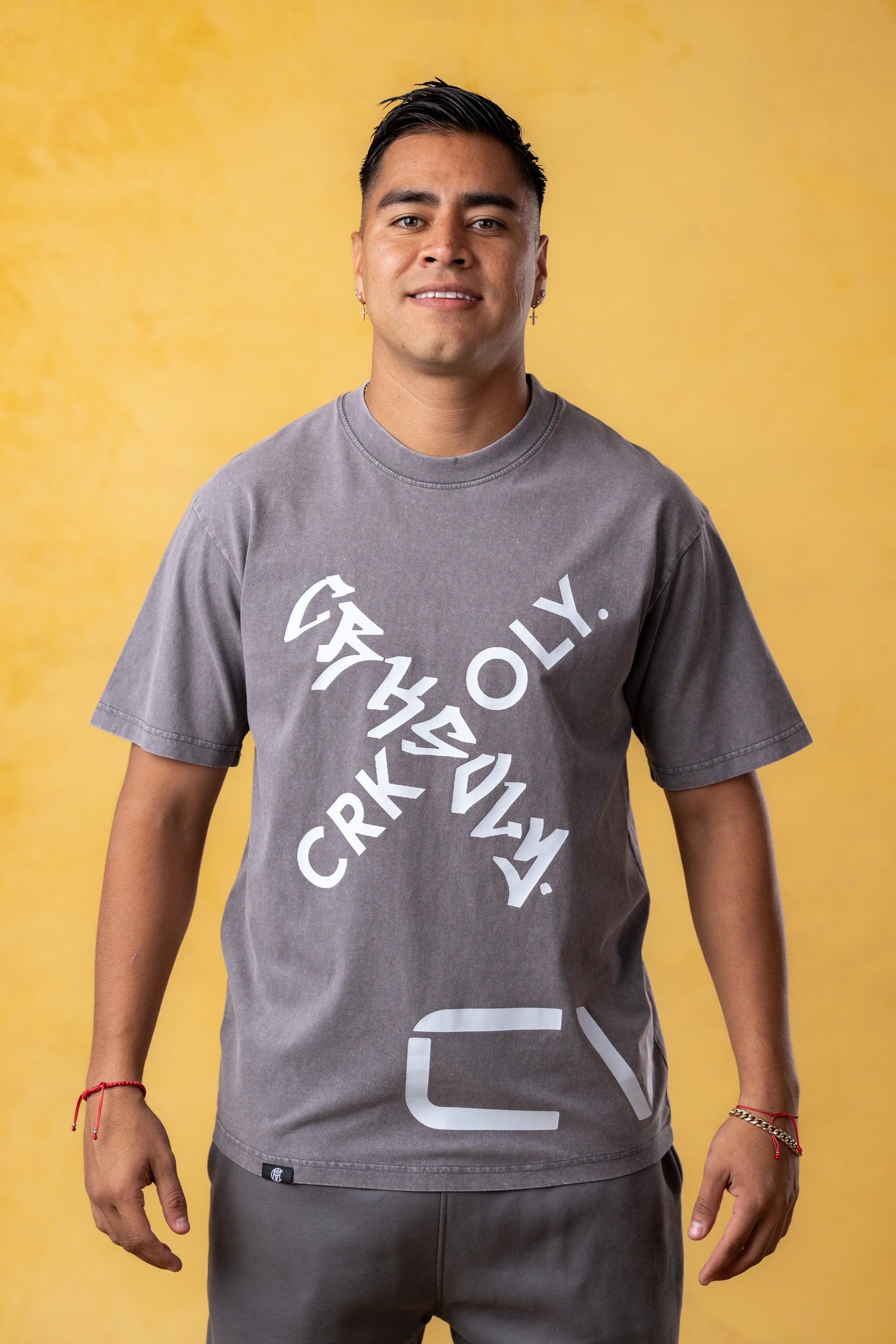 CRKSOLY. Men Faded Wash X-OLY. Tee