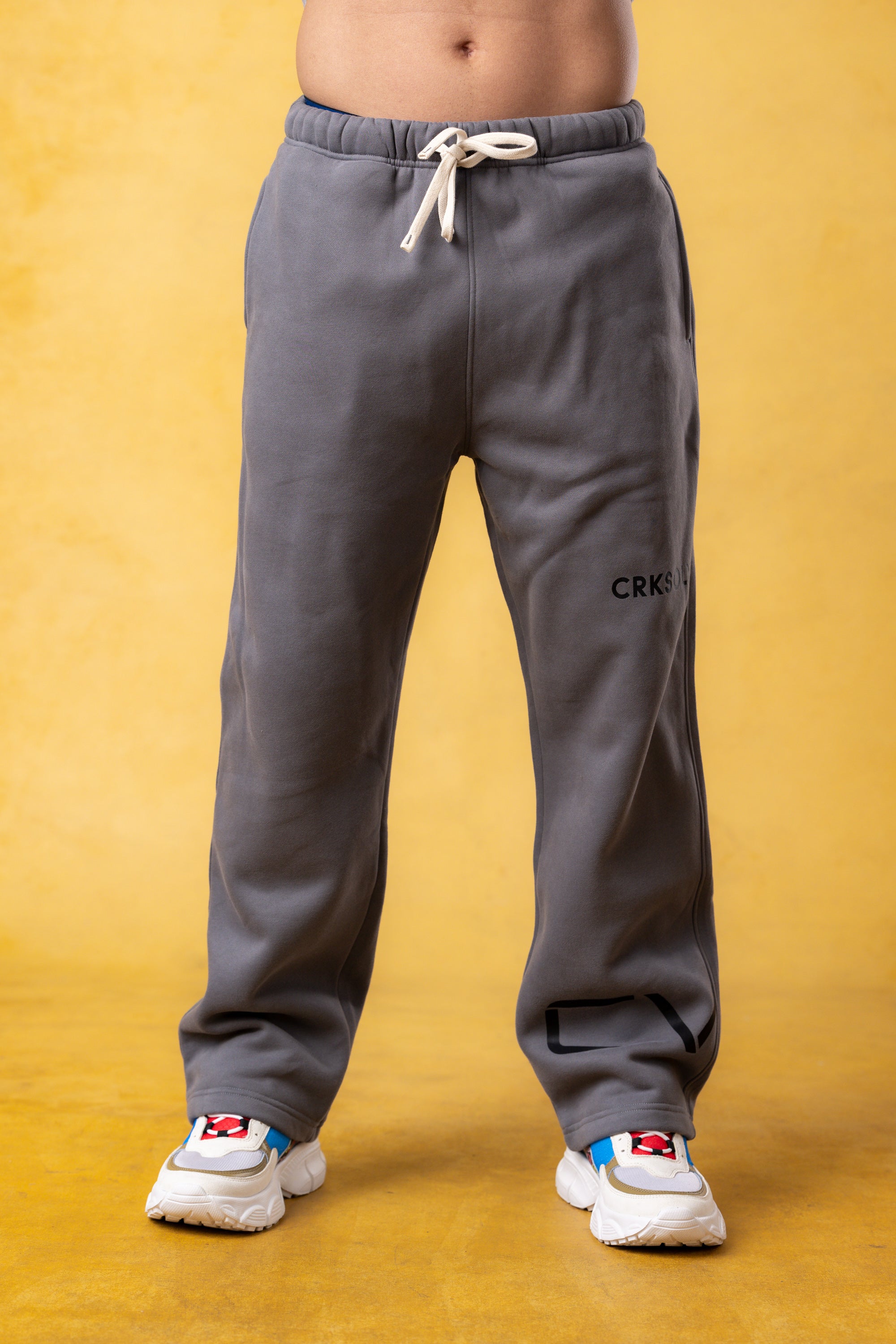 CRKSOLY. Men Cut-Off Sweatpants