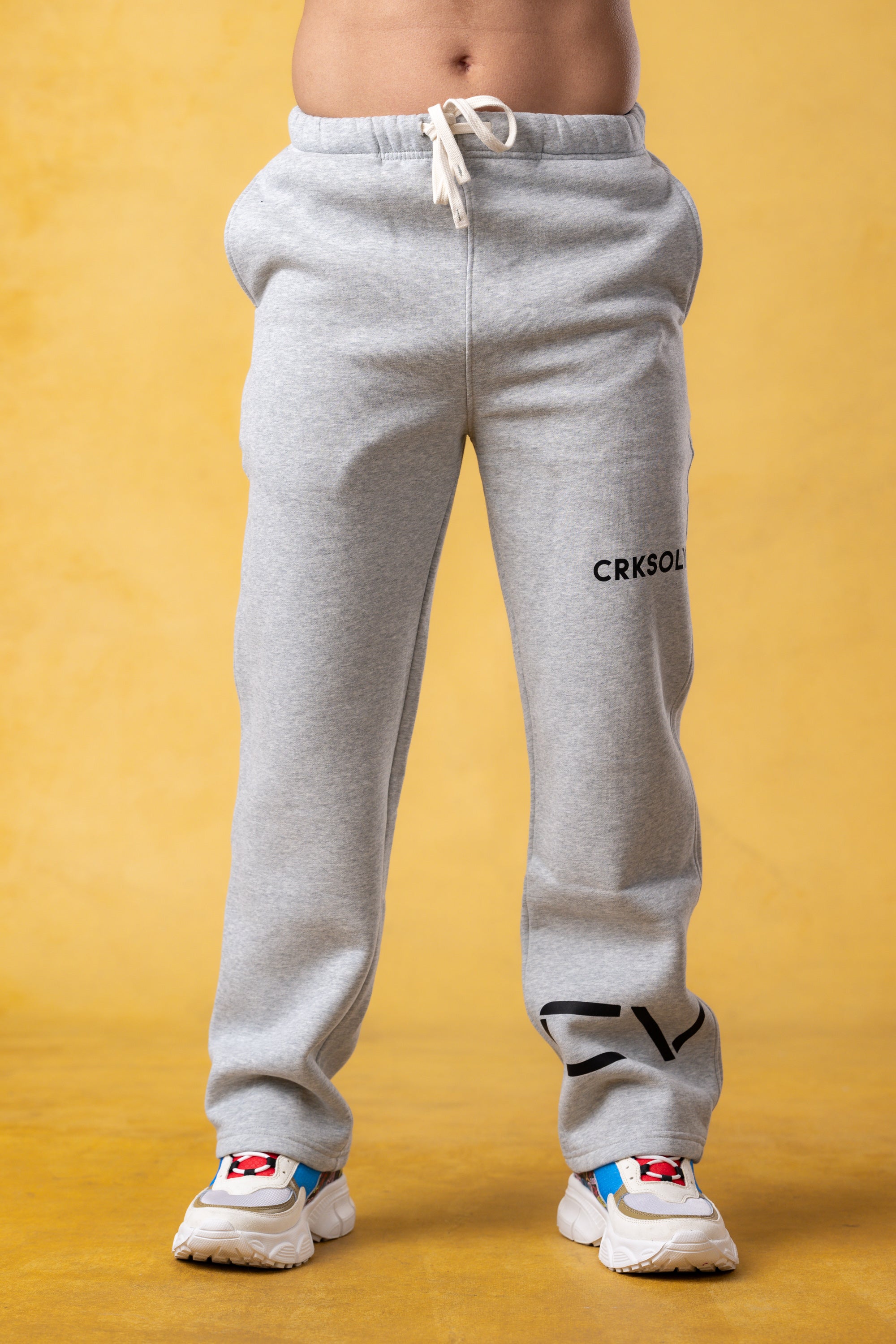 CRKSOLY. Men Cut-Off Sweatpants