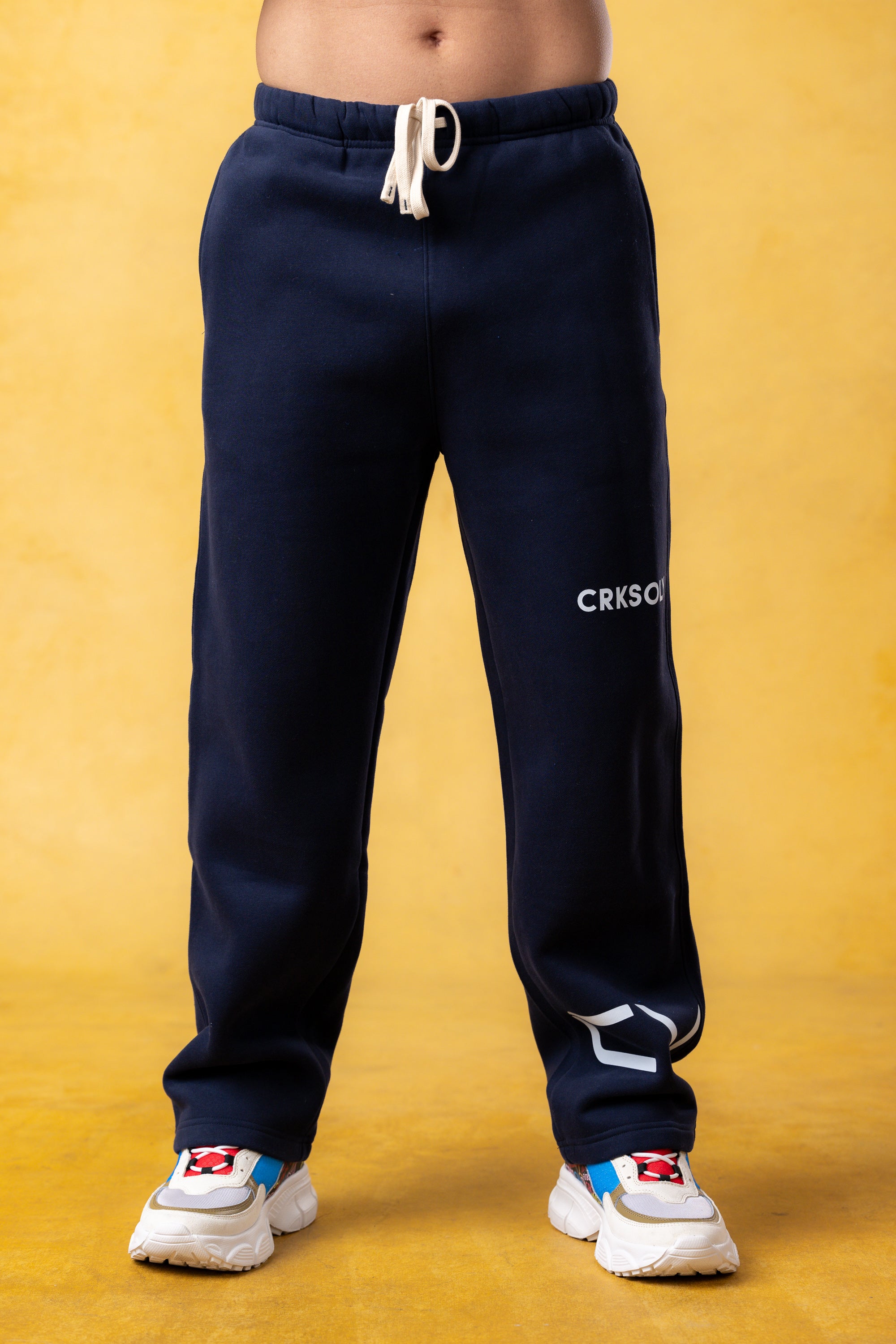 CRKSOLY. Men Cut-Off Sweatpants