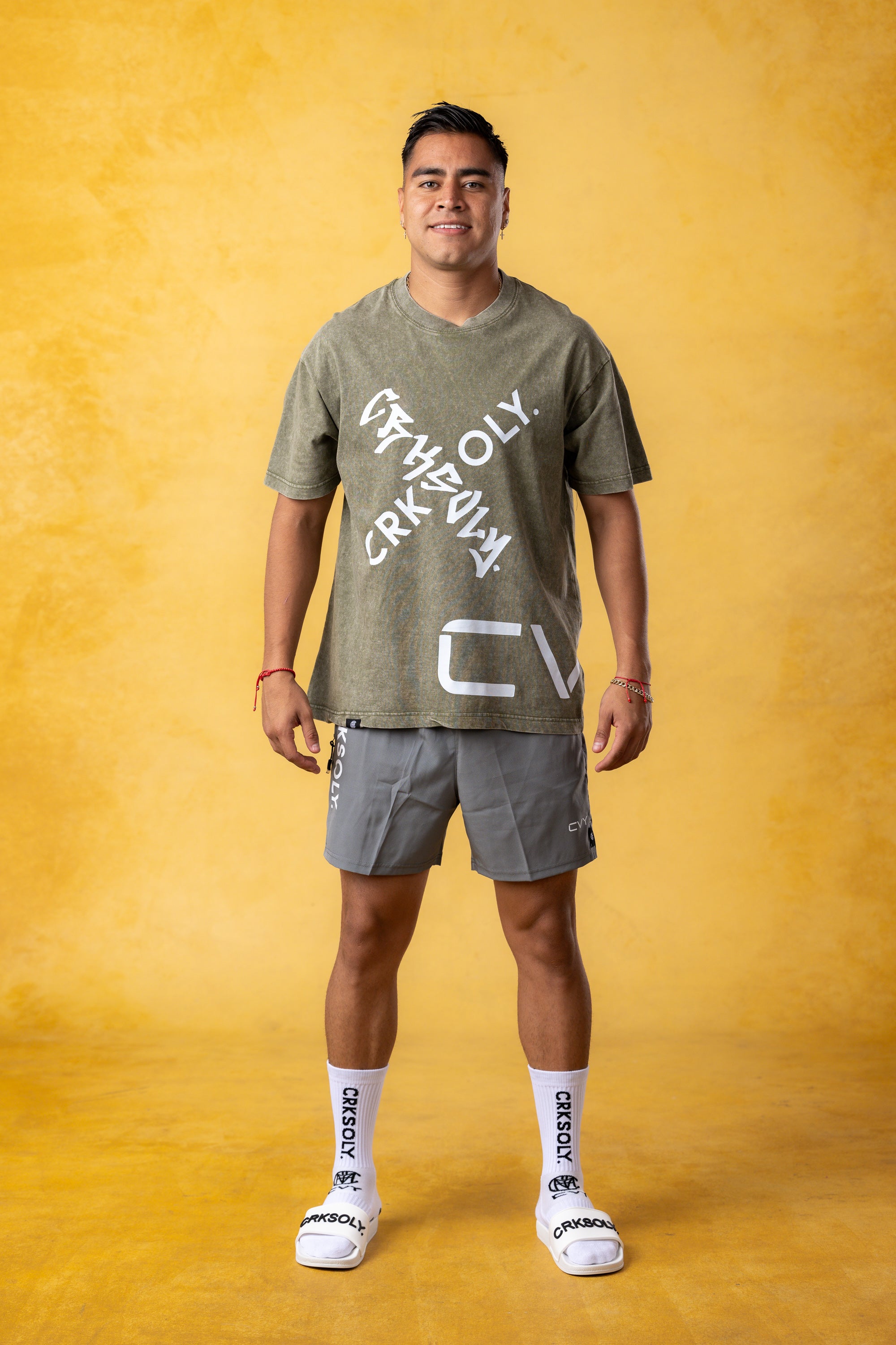 CRKSOLY. Men Faded Wash X-OLY. Tee