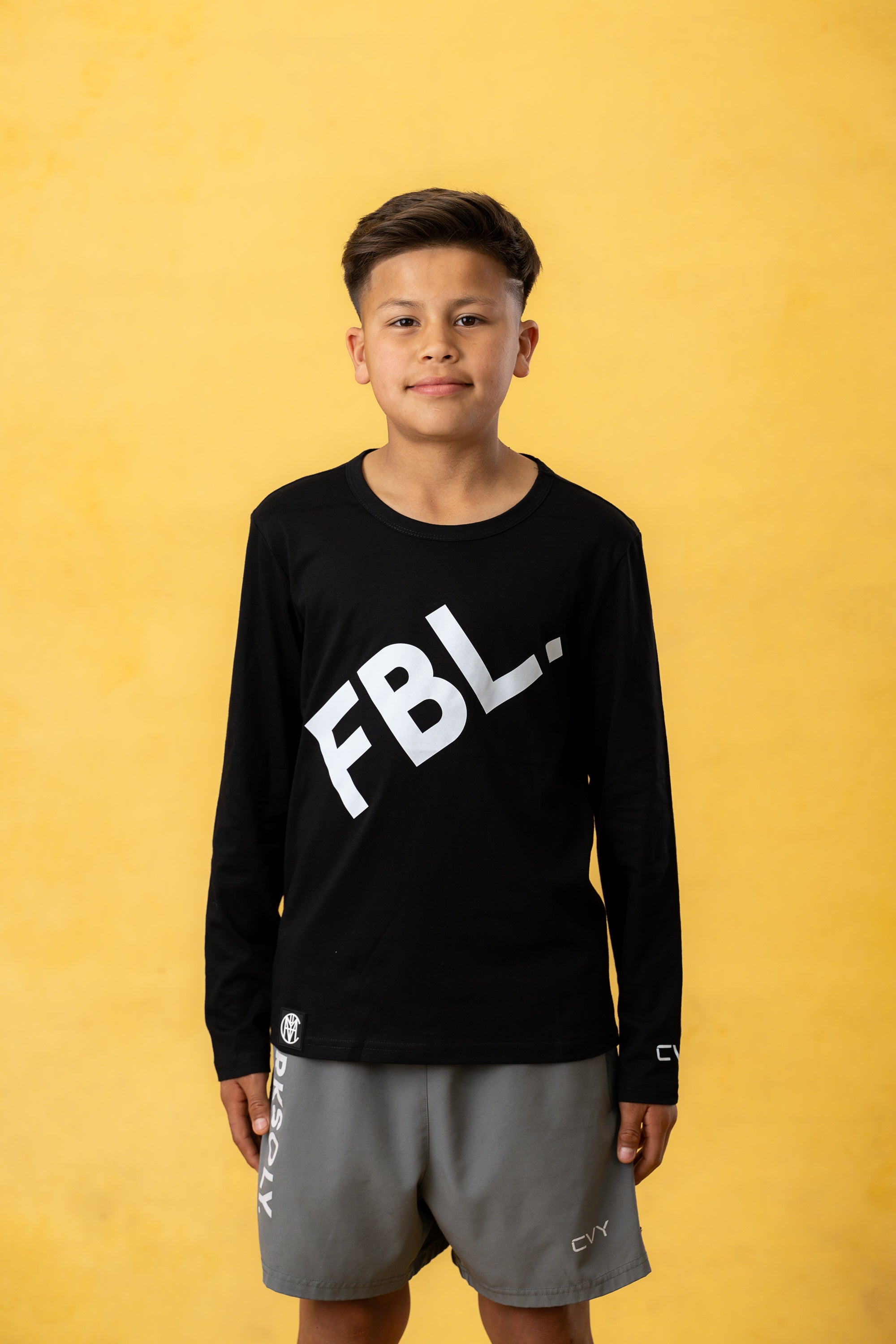 FBL. Youth Black Long Sleeve Shirt