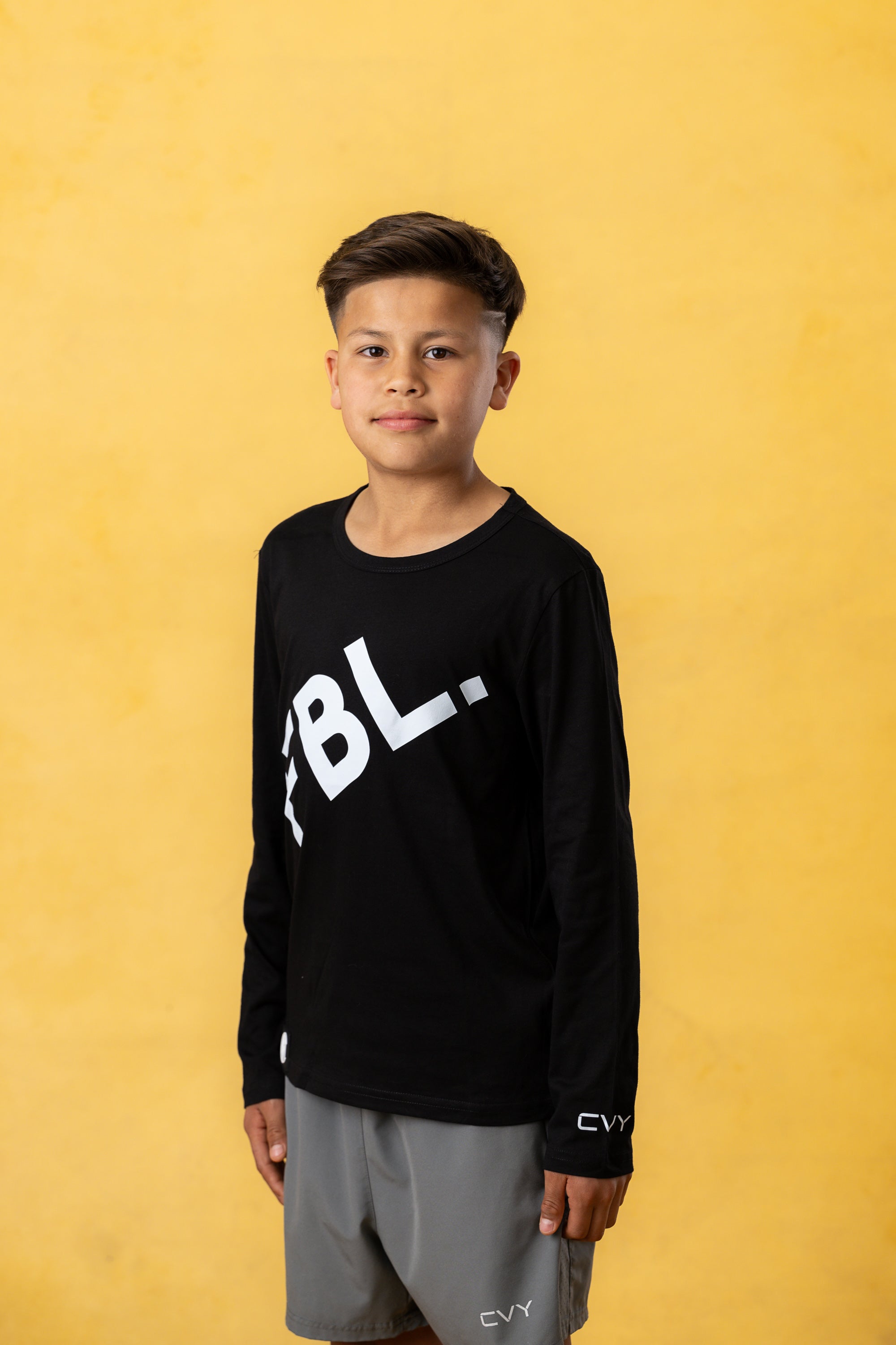 FBL. Youth Black Long Sleeve Shirt