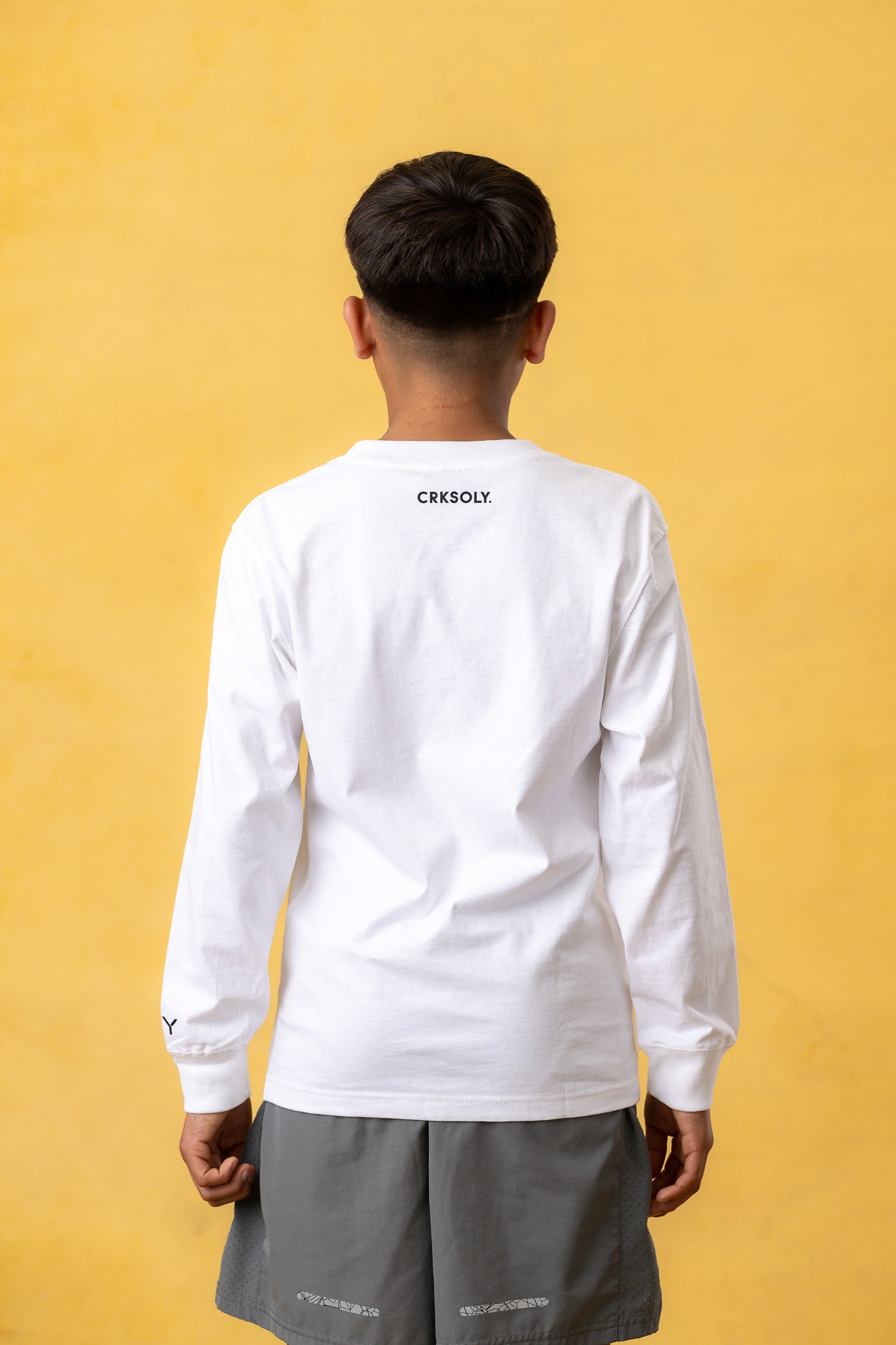 FBL. Youth White Long Sleeve Shirt