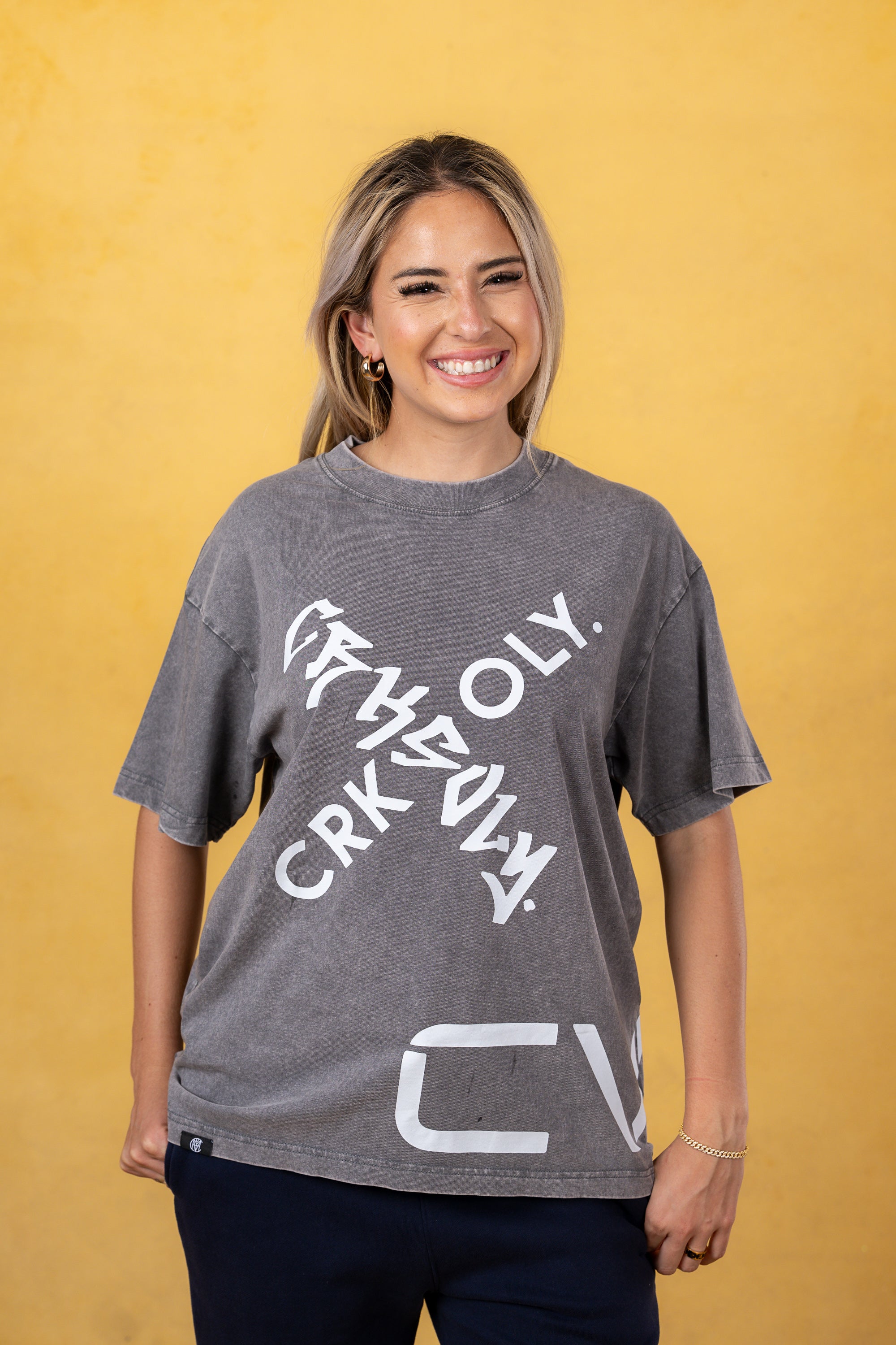 CRKSOLY. Women Faded Wash X-OLY. Tee