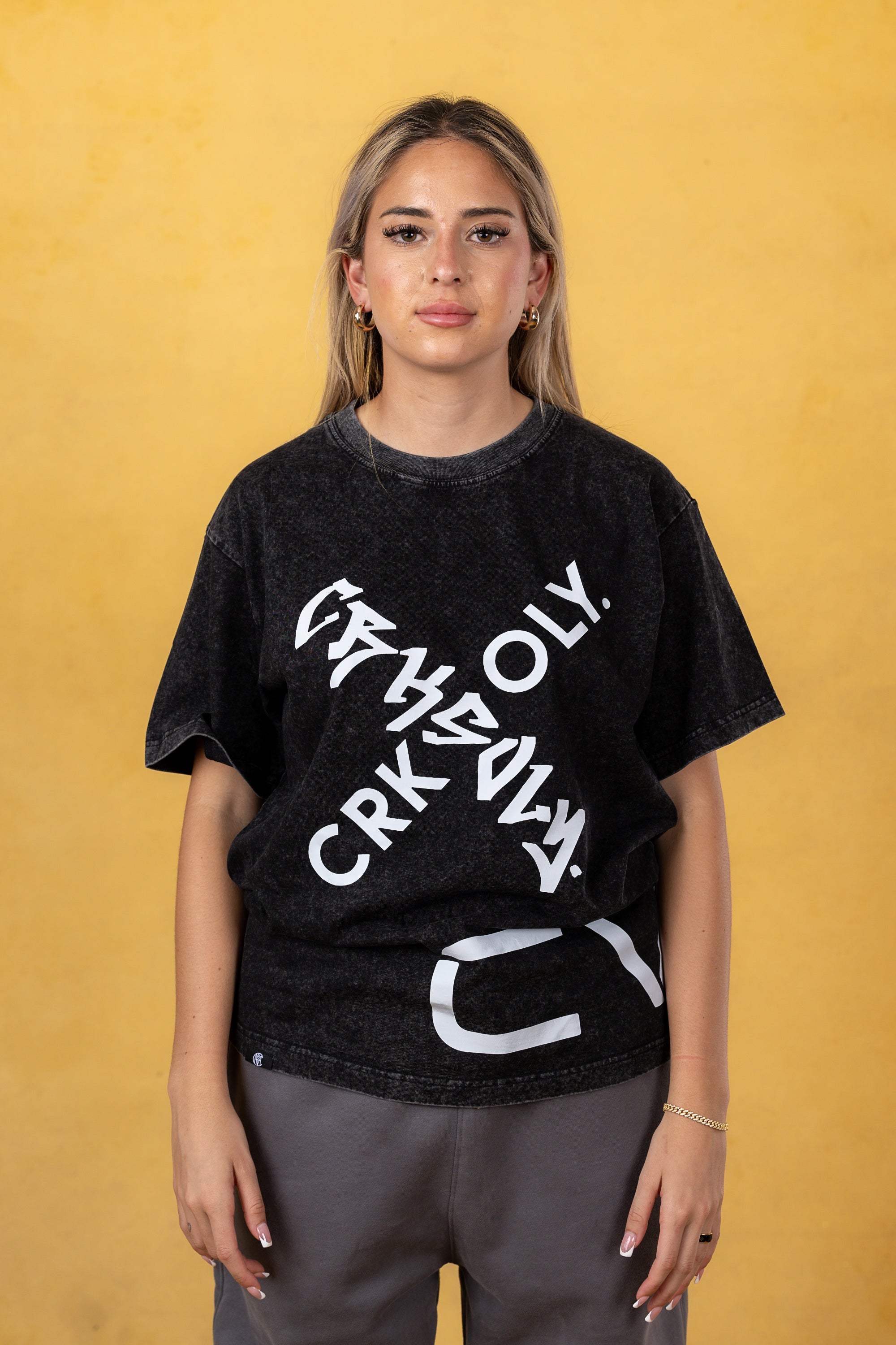 CRKSOLY. Women Faded Wash X-OLY. Tee