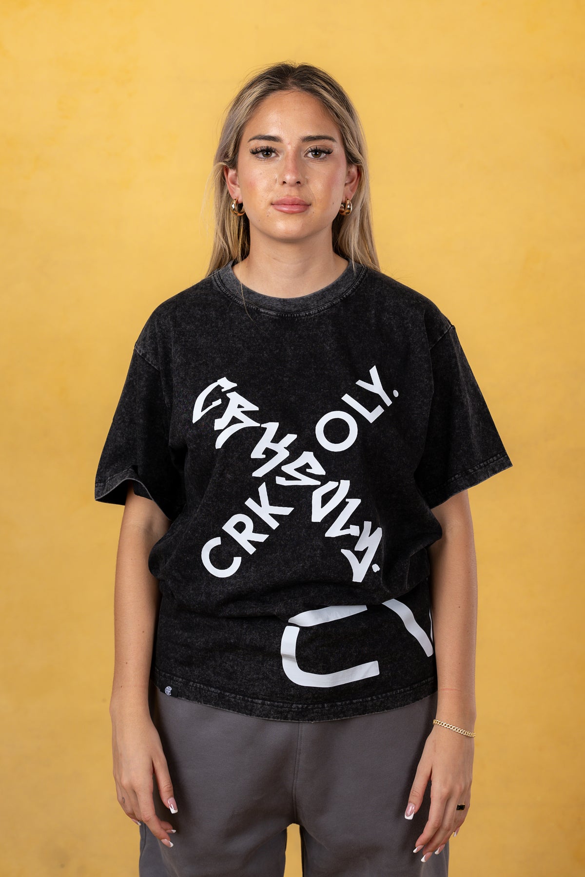 CRKSOLY. Women Faded Wash X-OLY. Tee, product photo 1