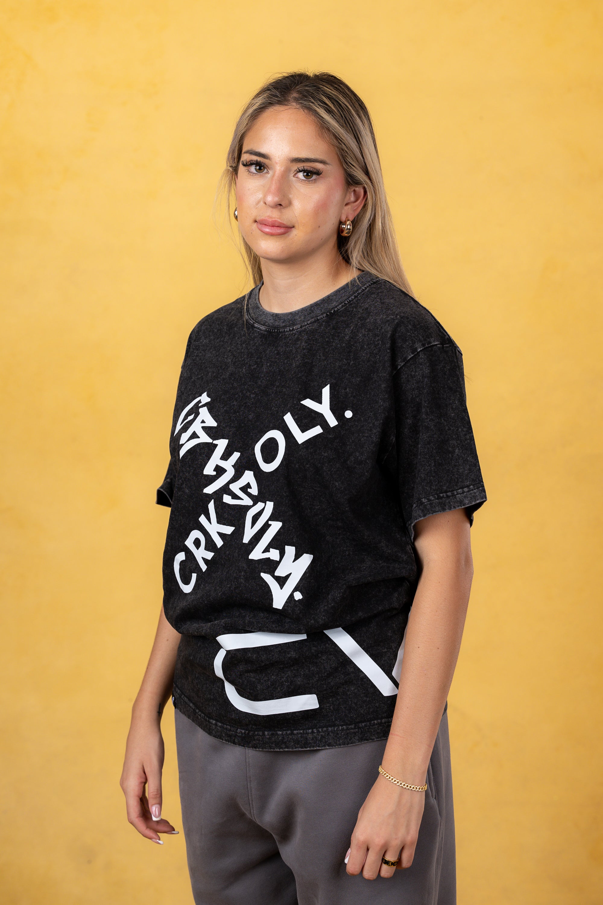 CRKSOLY. Women Faded Wash X-OLY. Tee
