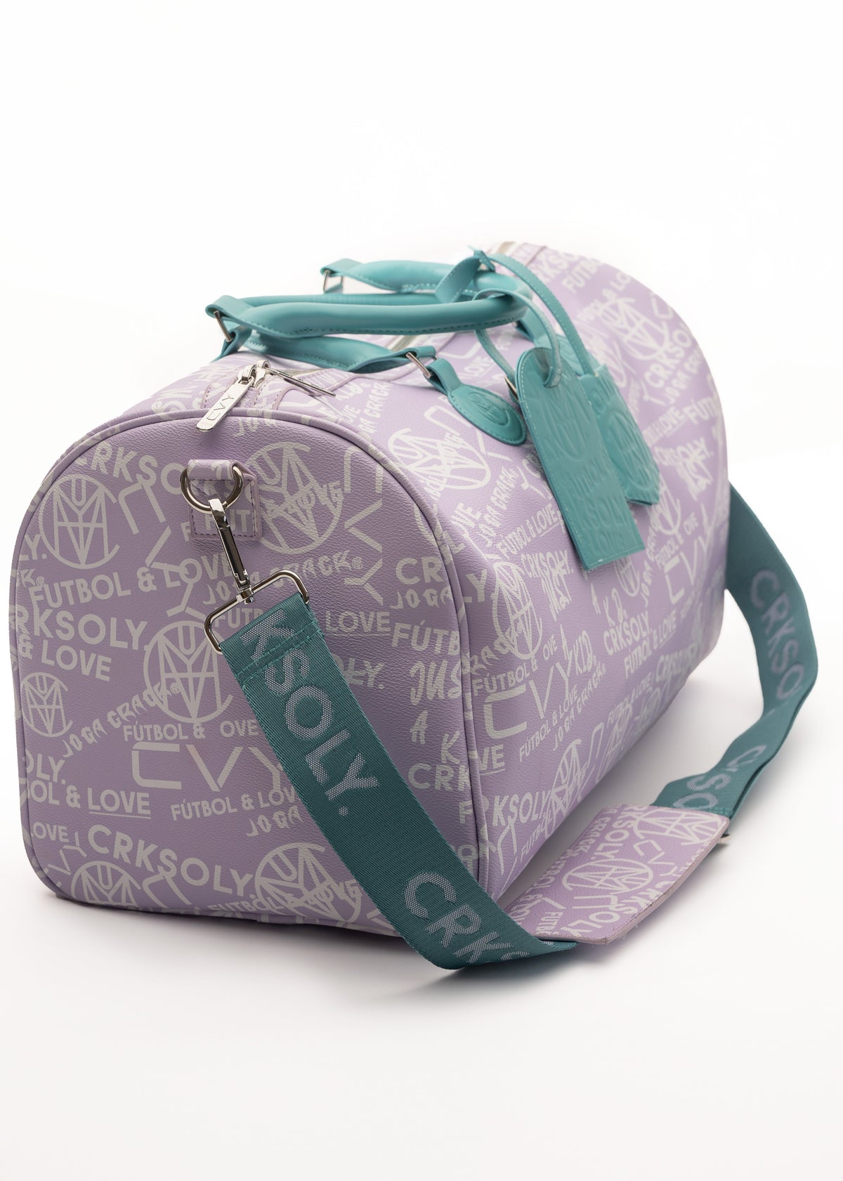 CRKSOLY. Latin Lavender Leather Duffle Bag, product photo 3