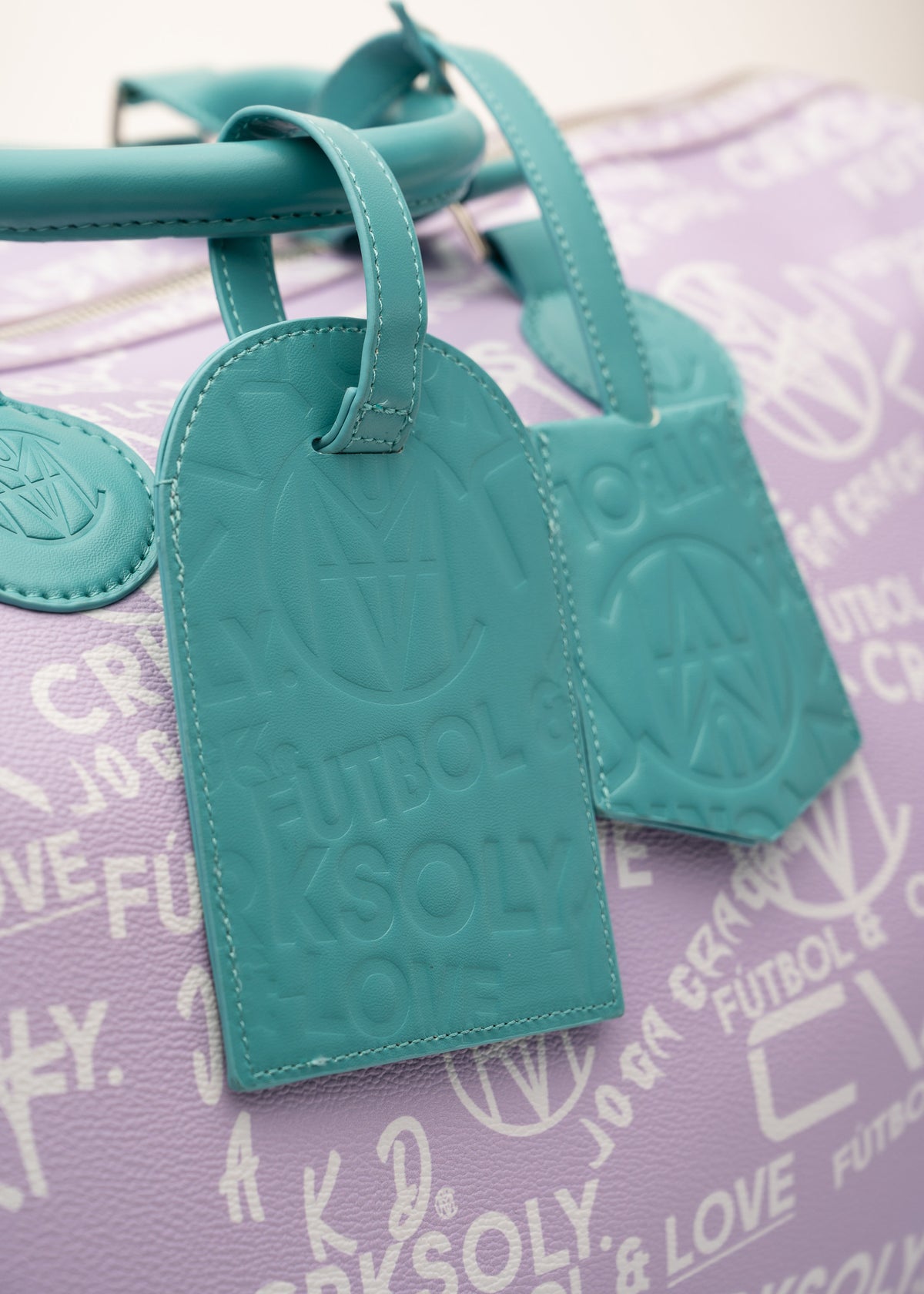 CRKSOLY. Latin Lavender Leather Duffle Bag, product photo 15