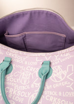 CRKSOLY. Latin Lavender Leather Duffle Bag