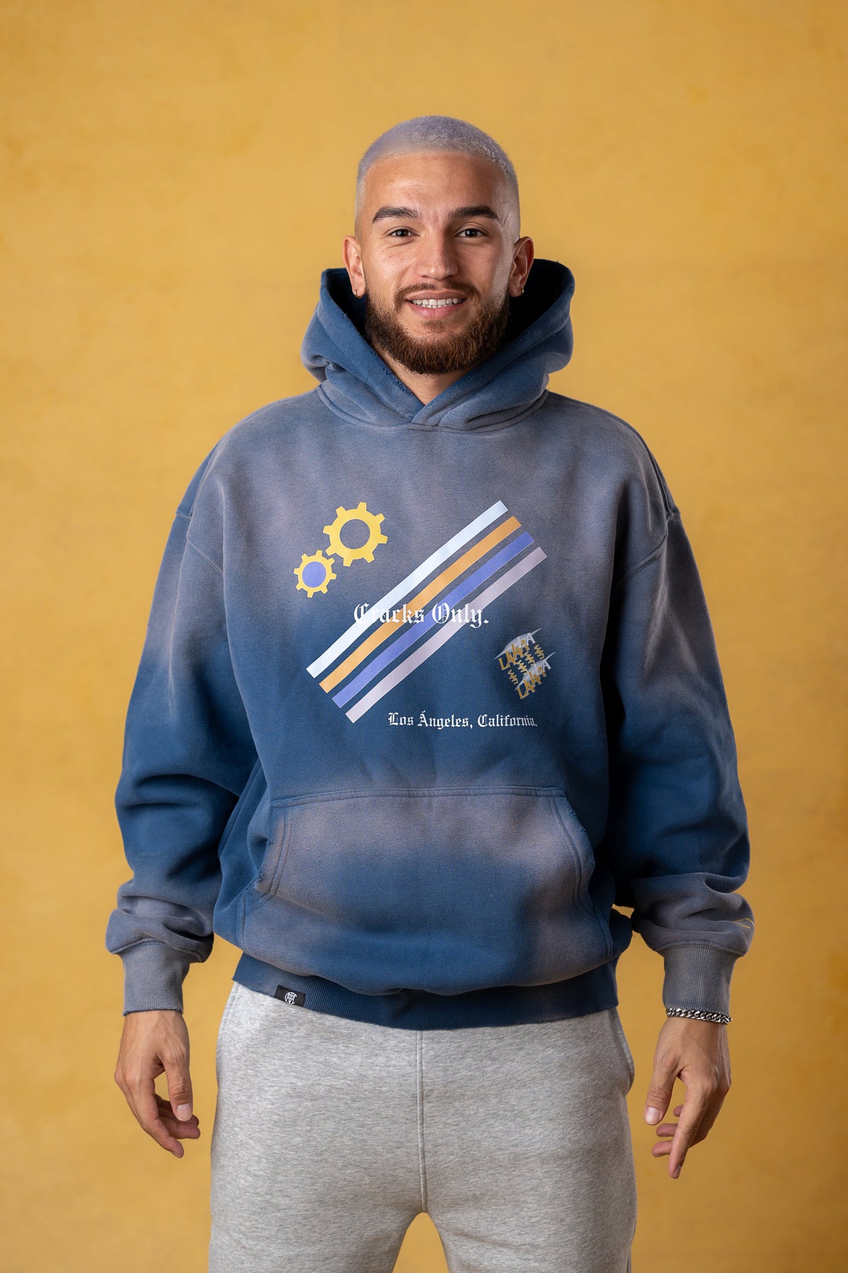 CRKSOLY. Men LA Industrial Hoodie, product photo 8