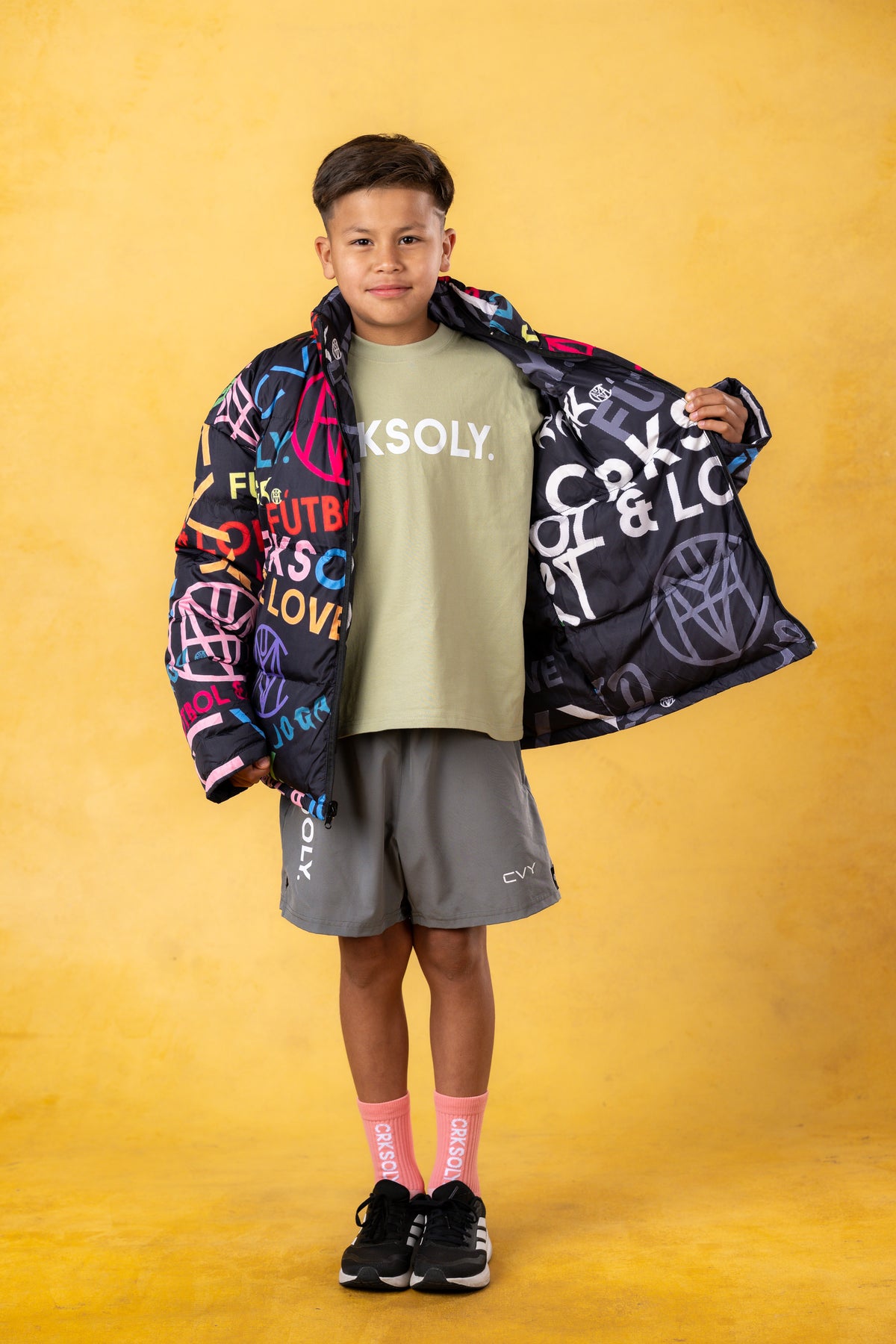 CRKSOLY. Youth Reverse Monogram Puffer Jacket, product photo 16