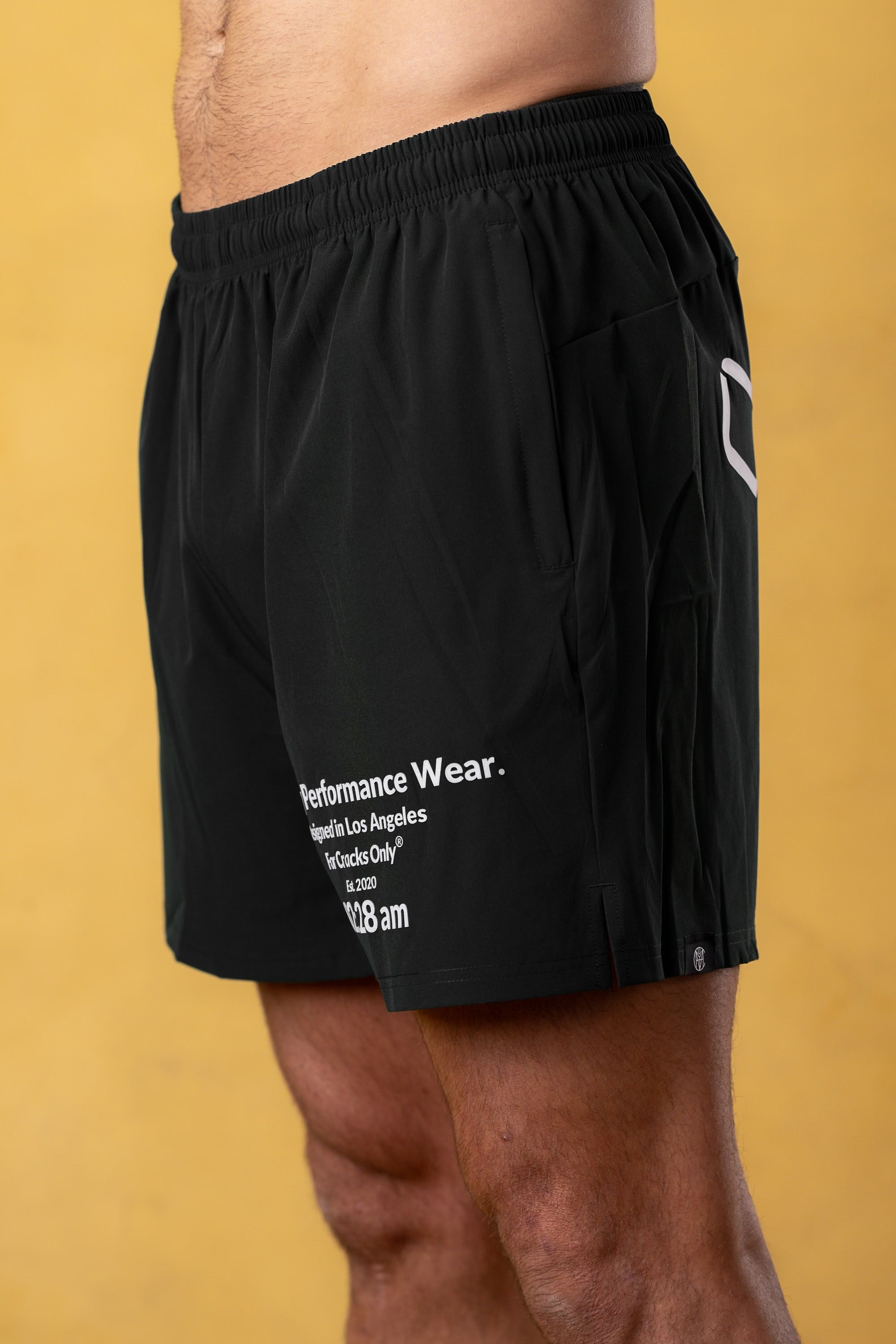 CRKSOLY. Pantalones cortos de entrenamiento negros 