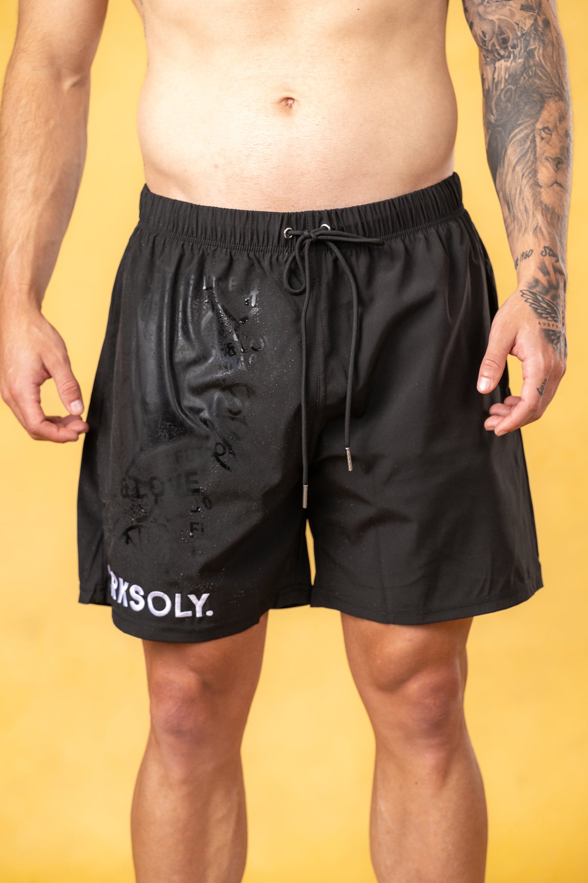 CRKSOLY. Water Reactive Training Black Shorts, product photo 9