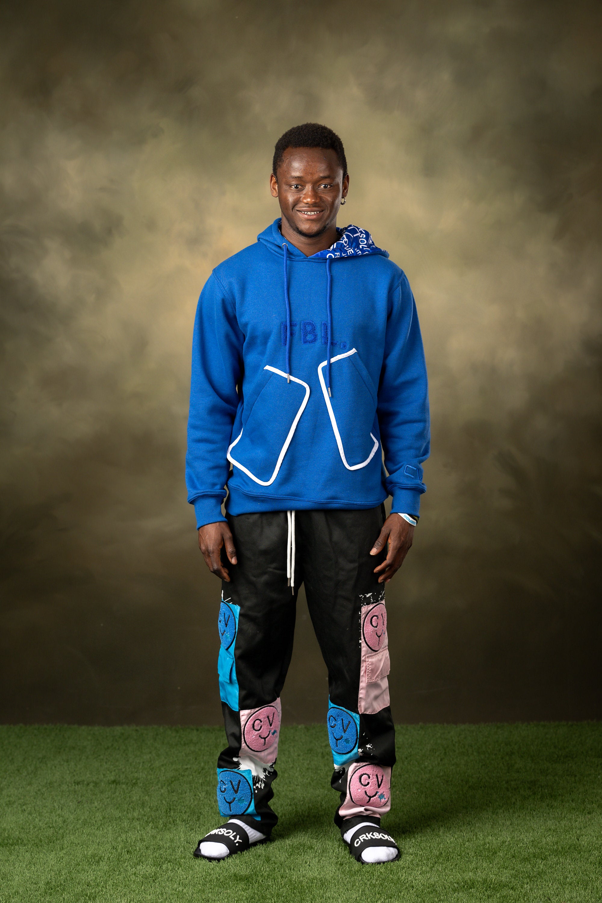 FBL. Men Blue Pocket Hoodie