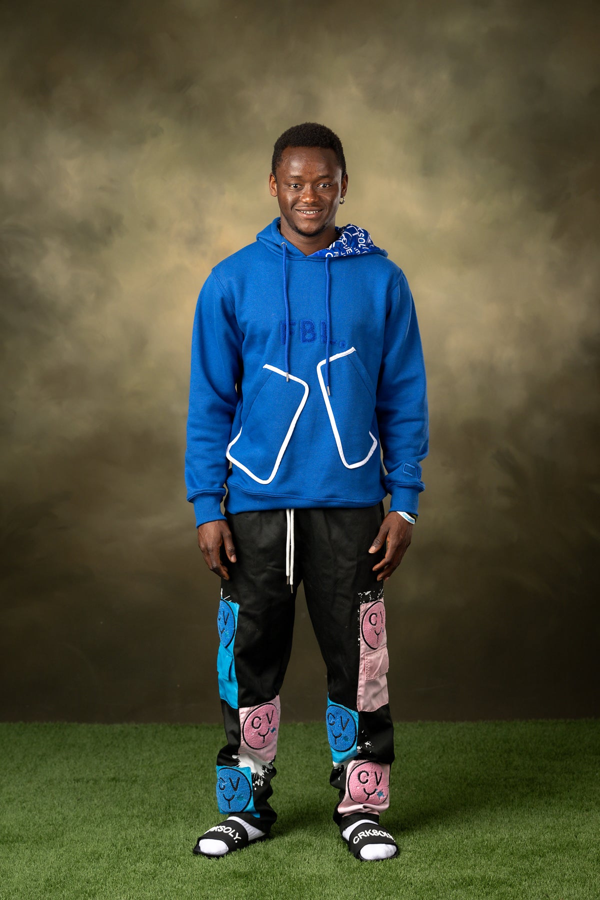 FBL. Men Blue Pocket Hoodie, product photo 6