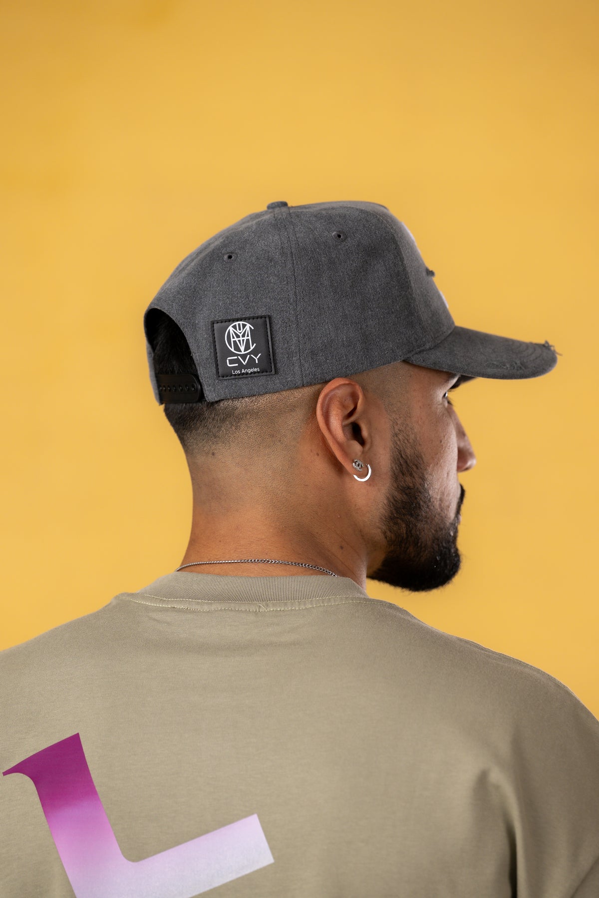 CVYLA Men Olive Oversize Tee, product photo 8