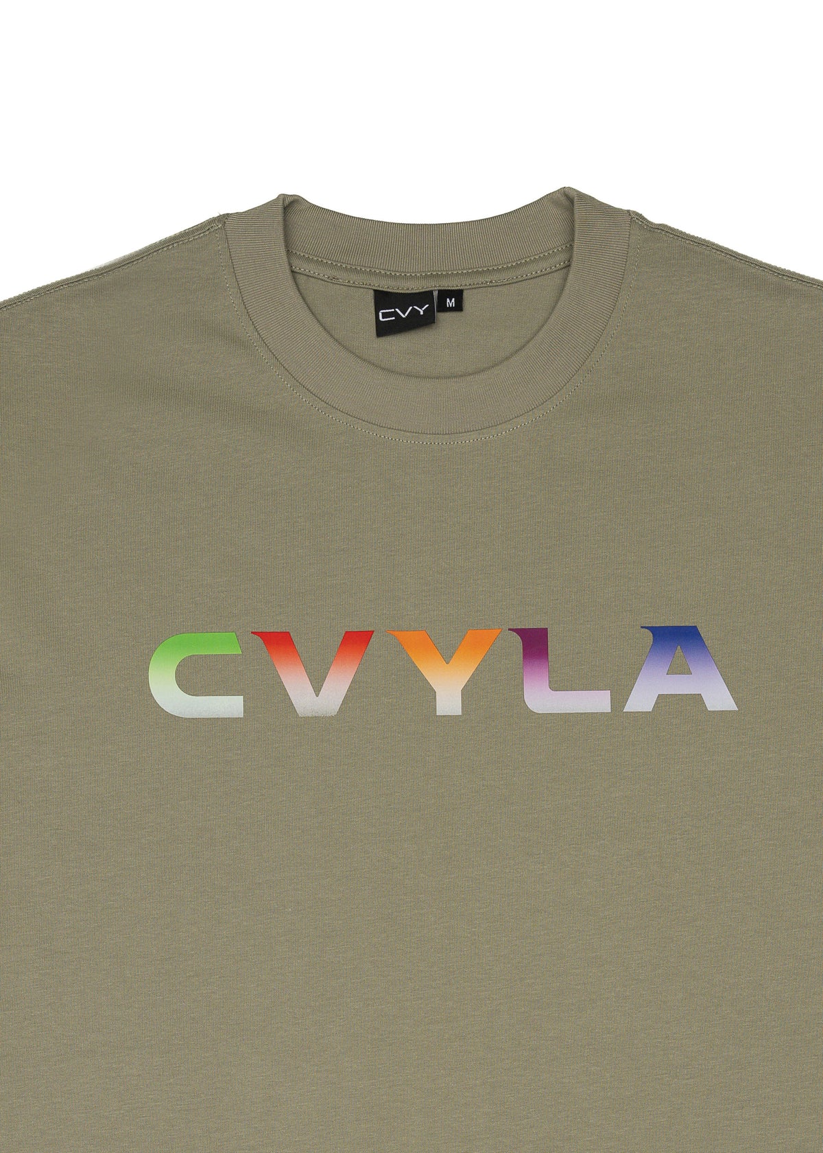 CVYLA Women Olive Oversize Tee, product photo 4